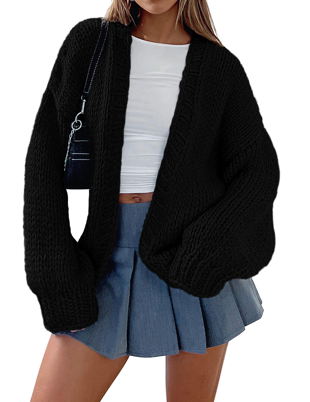 PRETTYGARDEN Cardigan Sweaters for Women Trendy Fall Fashion Long Sleeve Chunky Knit Cardigans Winter Clothing Outfits