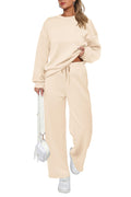 PRETTYGARDEN Womens 2 Piece Outfits Fall Long Sleeve Sweatshirt Wide Leg Pants Lounge Sets Winter Sweatsuits Tracksuit