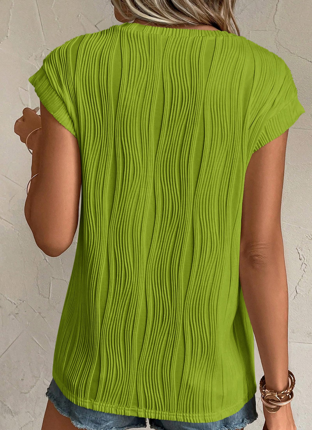 PRETTYGARDEN Blouses for Women Dressy Casual Spring Summer Business Office Tops Cap Sleeve Textured Cute Work Shirt