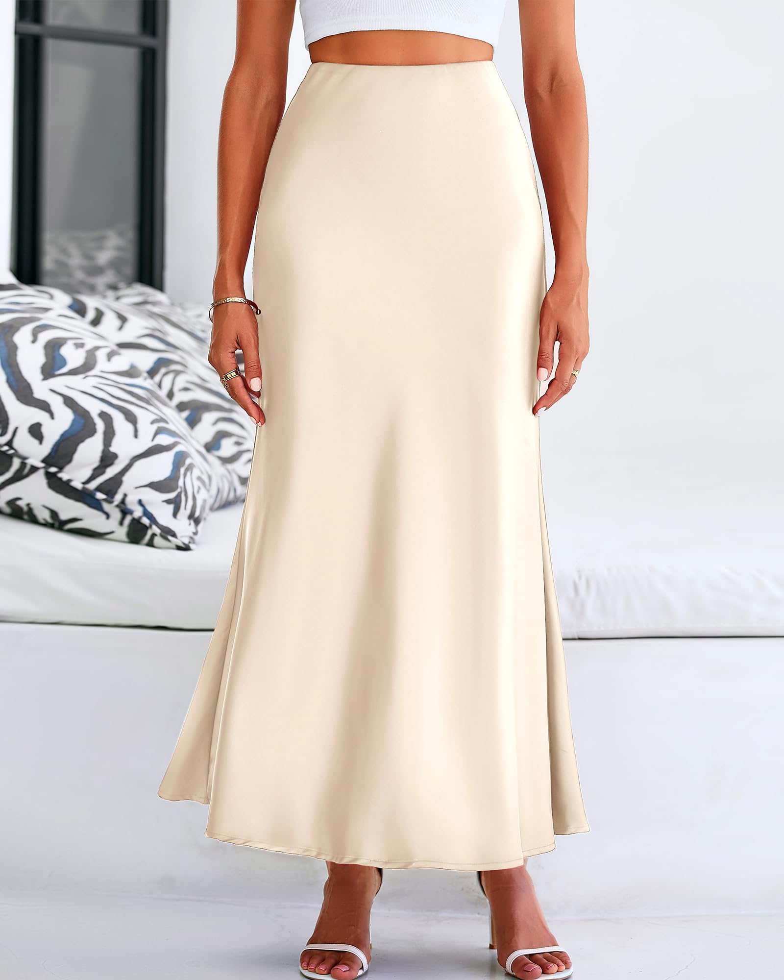 BTFBM Womens Spring Skirts Business Casual Clothes High Waisted Cocktail Party Wedding Guest Mermaid Maxi Skirt