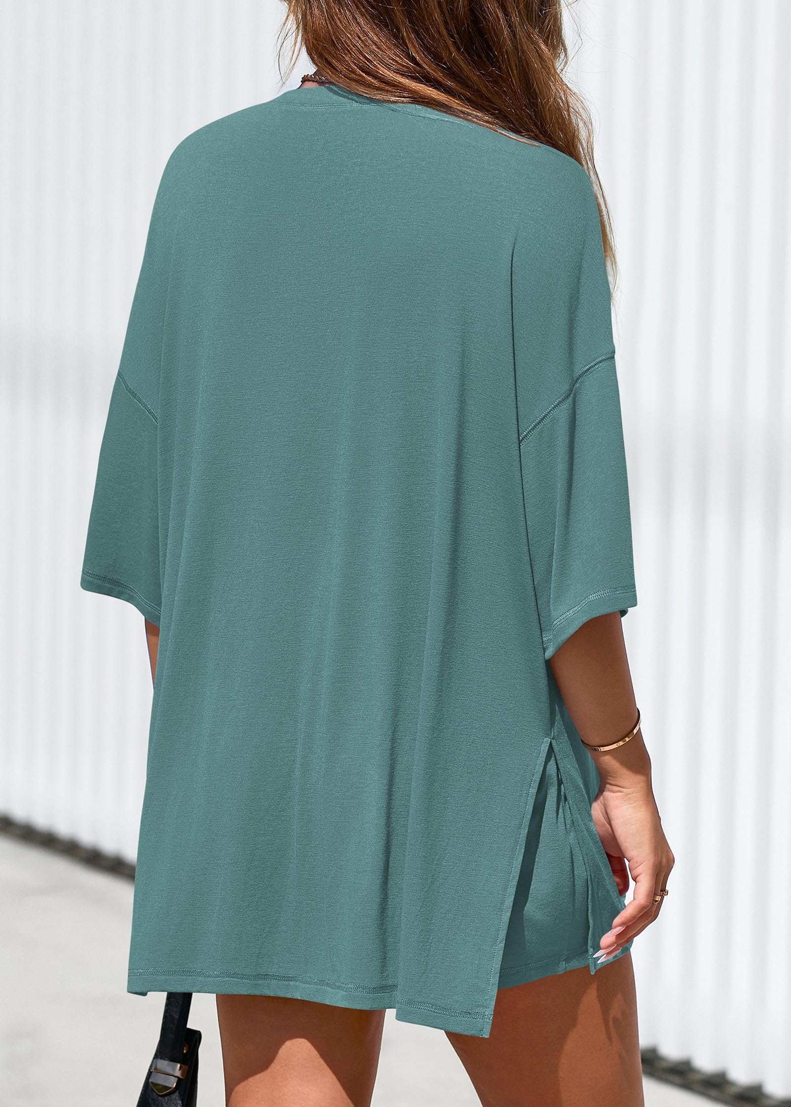 FreshPretty 2 Piece Sets for Women Summer Lounge Sets Casual Oversized Tshirts Shorts Matching Airport Travel Outfits Postpartum