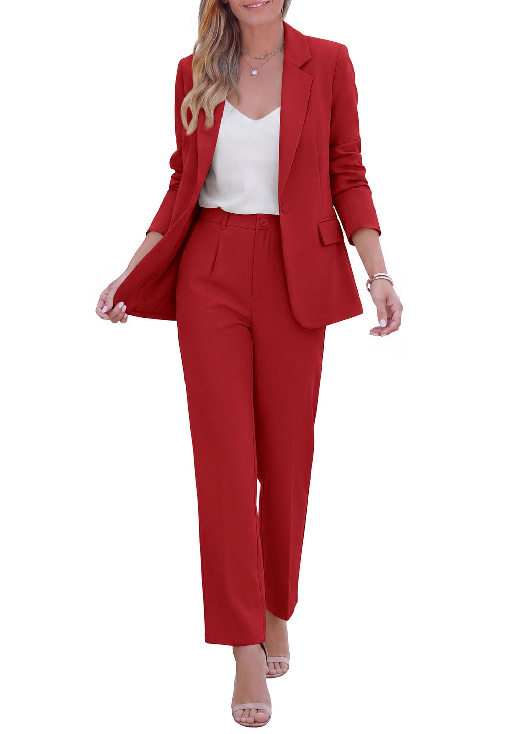 PRETTYGARDEN Two Piece Sets for Women Dressy Pant Suits