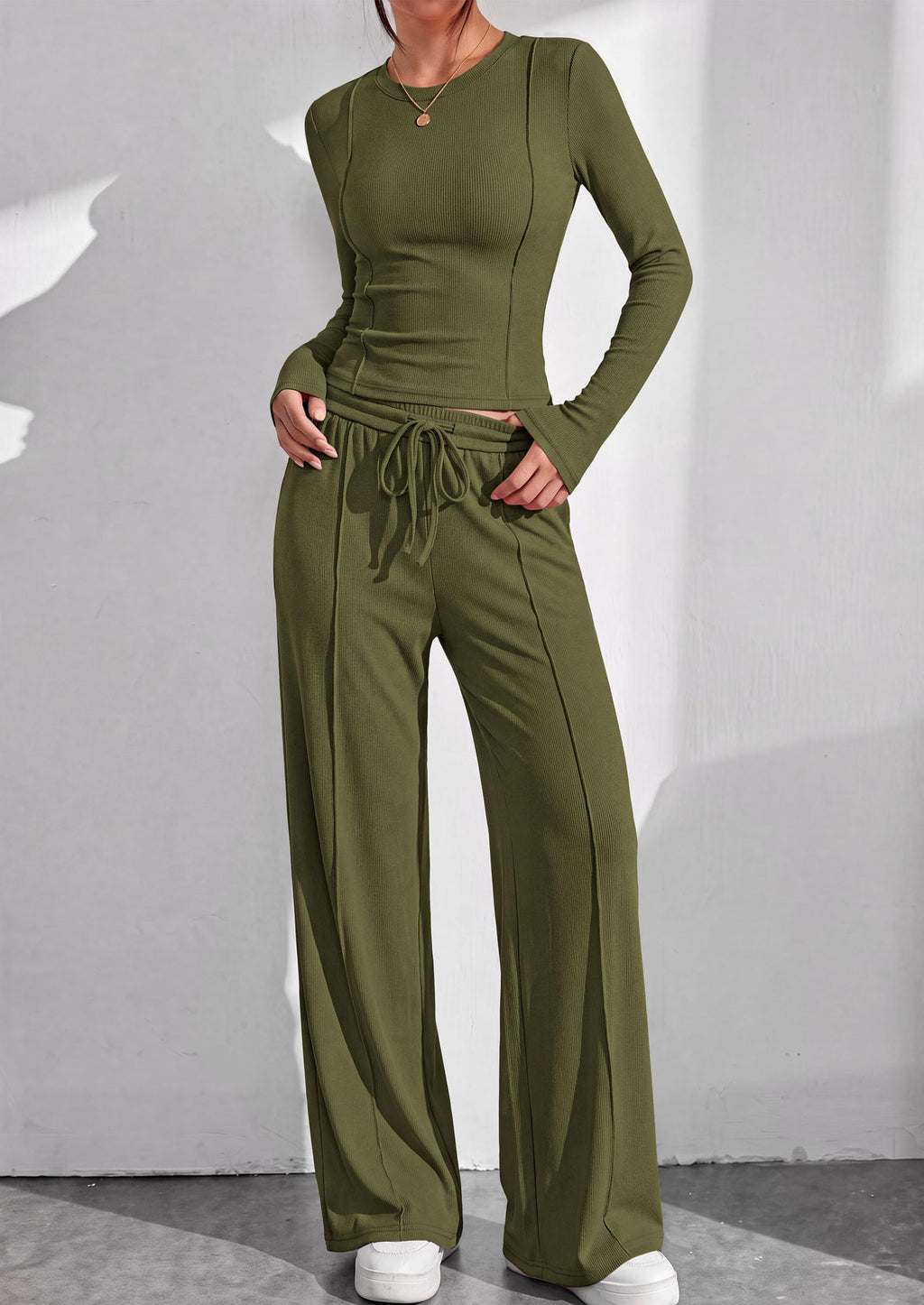 PRETTYGARDEN Womens 2 Piece Sets Long Sleeve Outfits