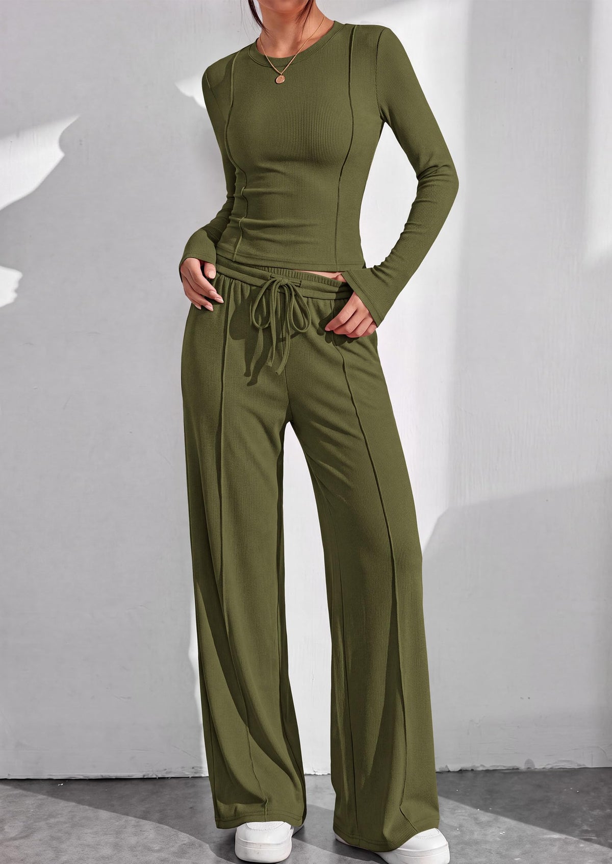 PRETTYGARDEN Womens 2 Piece Sets Long Sleeve Outfits