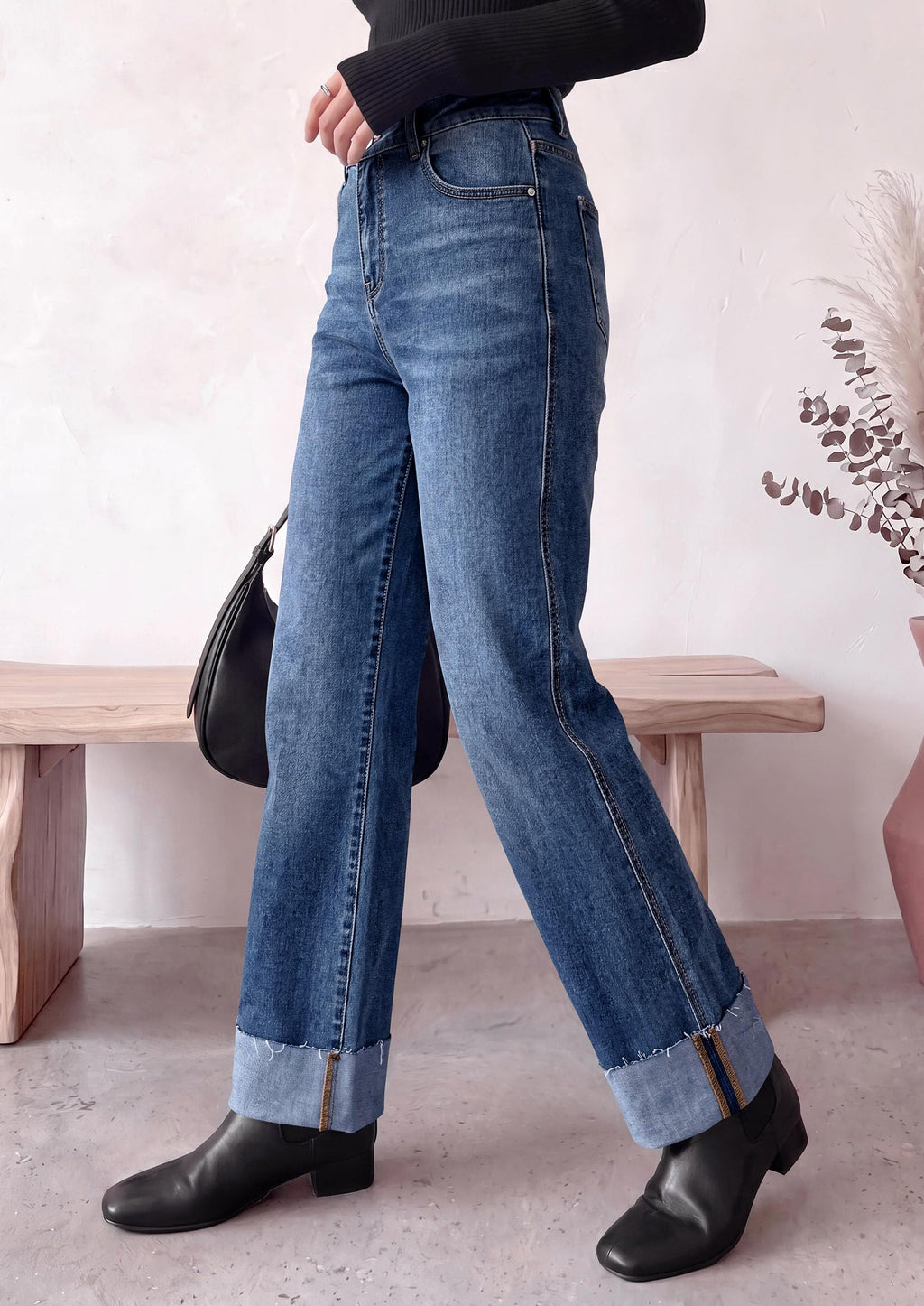 PRETTYGARDEN Women's Baggy Denim Jeans Wide Leg Pants