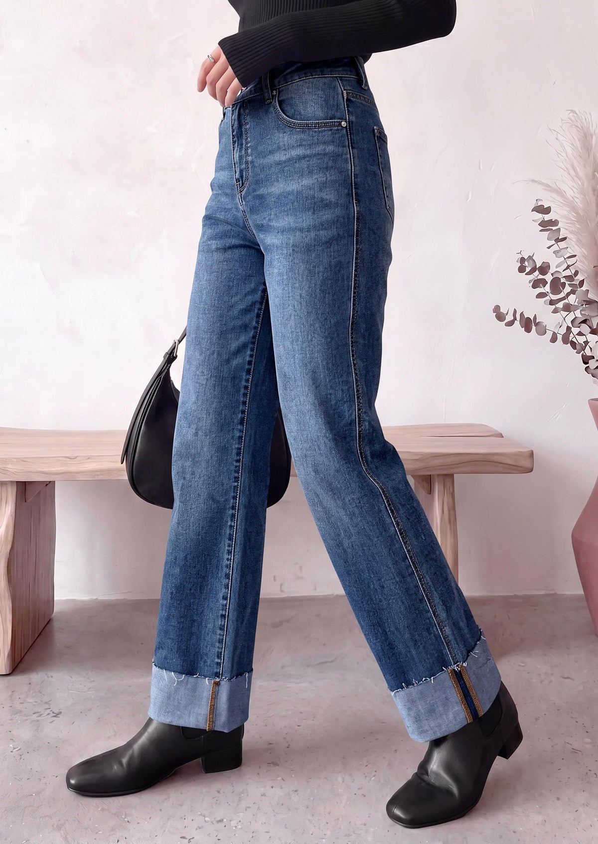 PRETTYGARDEN Women's Baggy Denim Jeans Wide Leg Pants