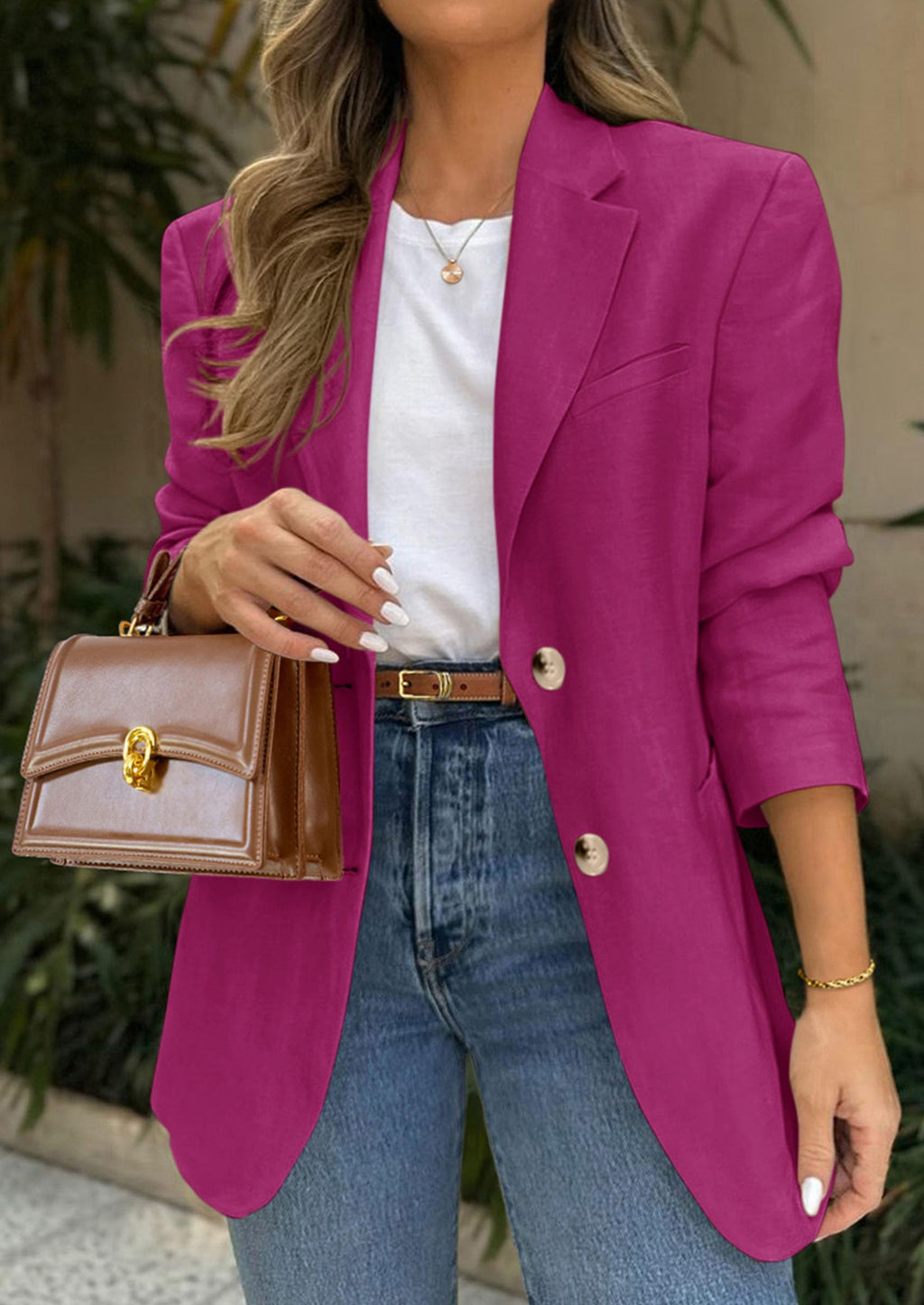 PRETTYGARDEN Blazers for Women Business Casual Long Sleeve Lapel Open Front Suit Jacket Work Blazer with Pockets