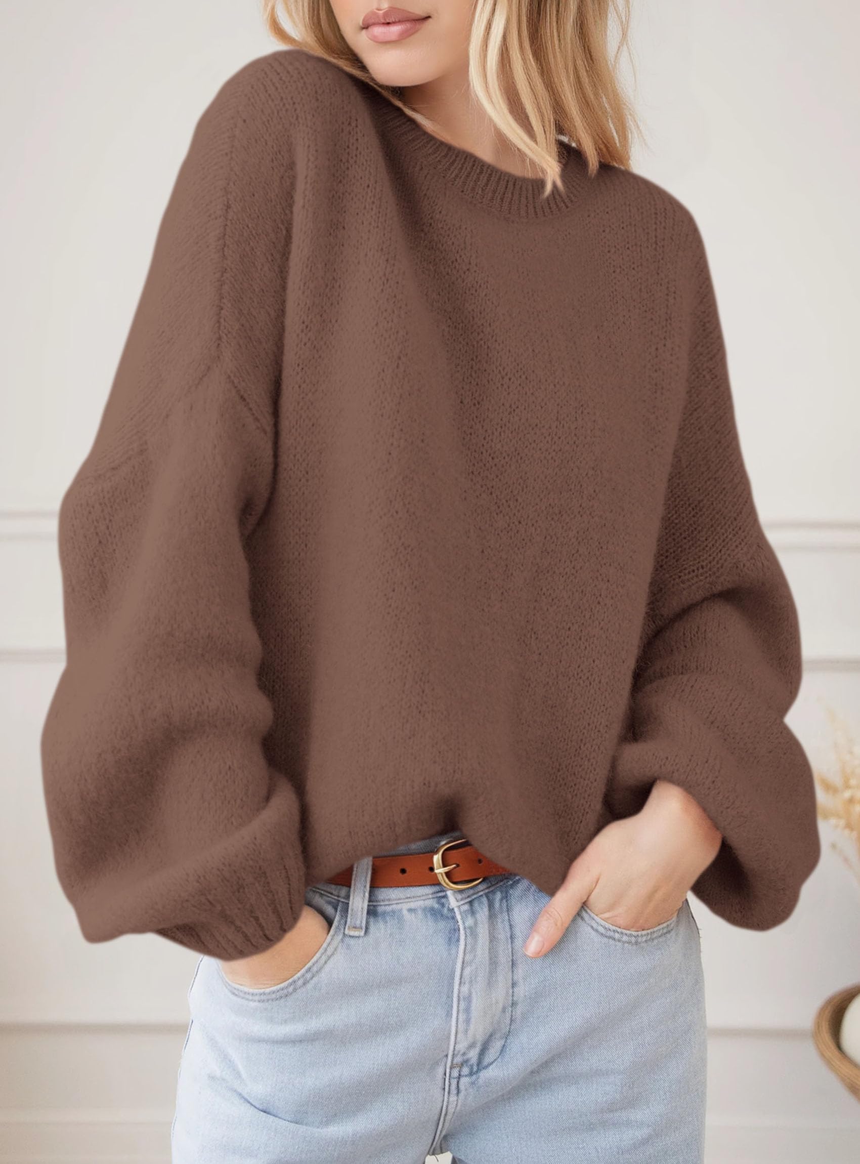 PRETTYGARDEN Women's Fall Oversized Sweaters Dressy Casual Long Sleeve Chunky Knit Winter Pullover Tops 2026 Holiday Outfits