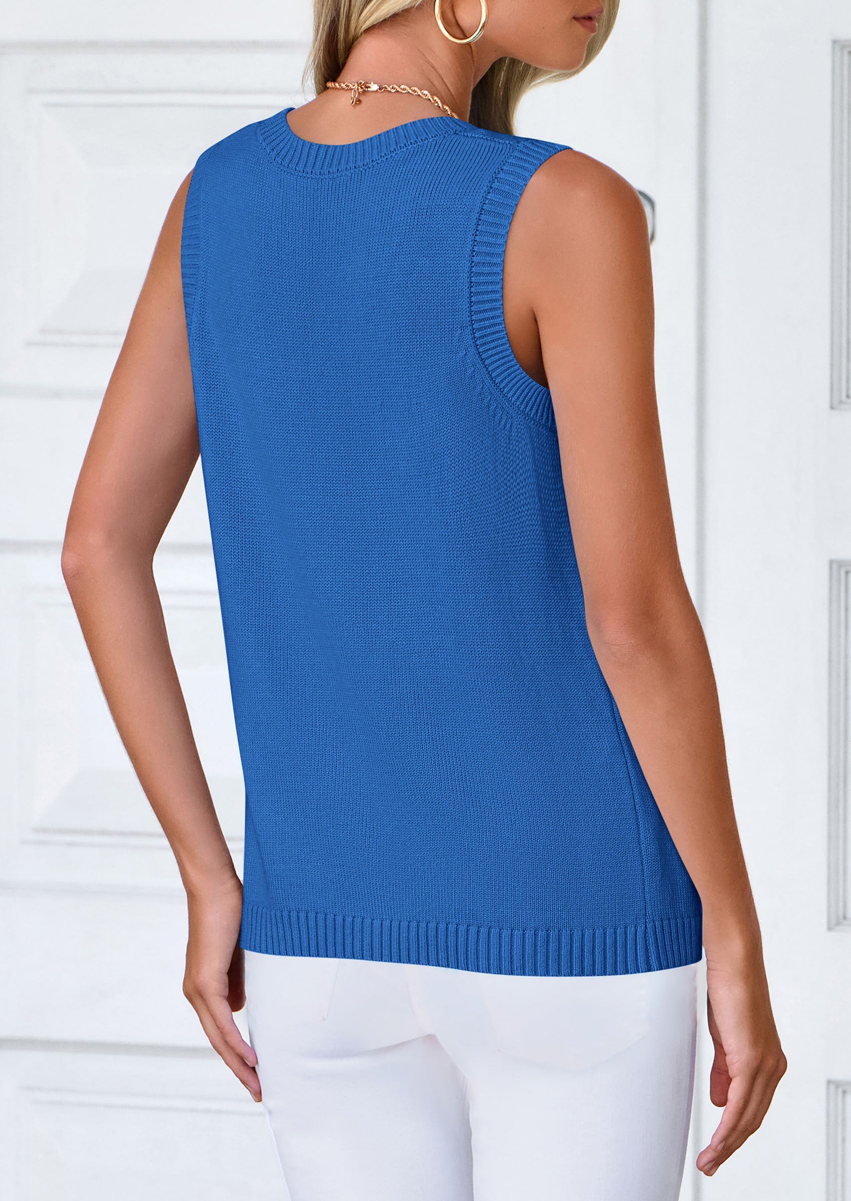 PRETTYGARDEN Sweater Vest Tops for Women Lightweight Summer Cardigan Sleeveless Button Up Knit Casual Spring Clothes