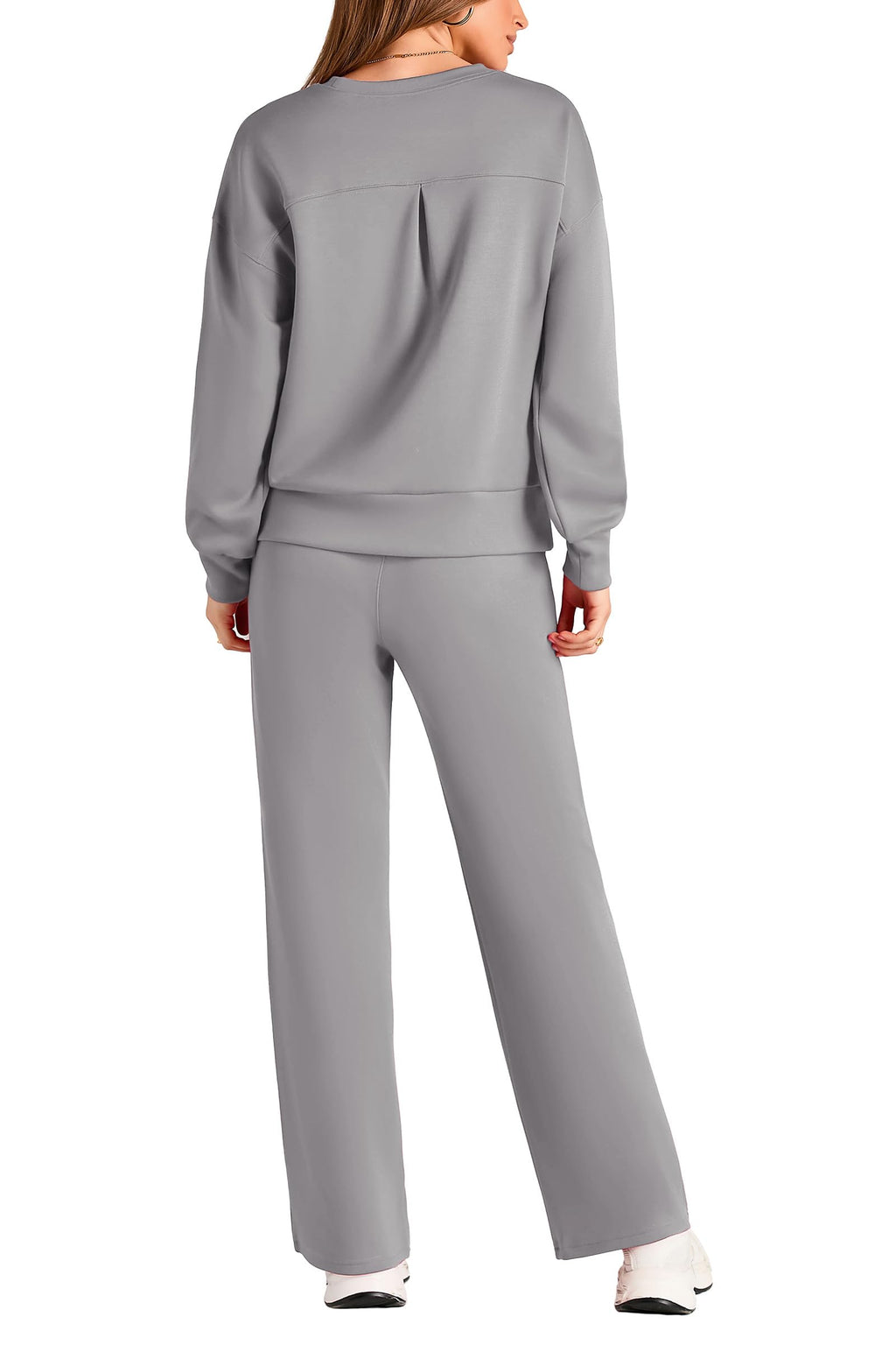 PRETTYGARDEN Womens 2 Piece Outfits Fall Long Sleeve Sweatshirt Wide Leg Pants Lounge Sets Winter Sweatsuits Tracksuit