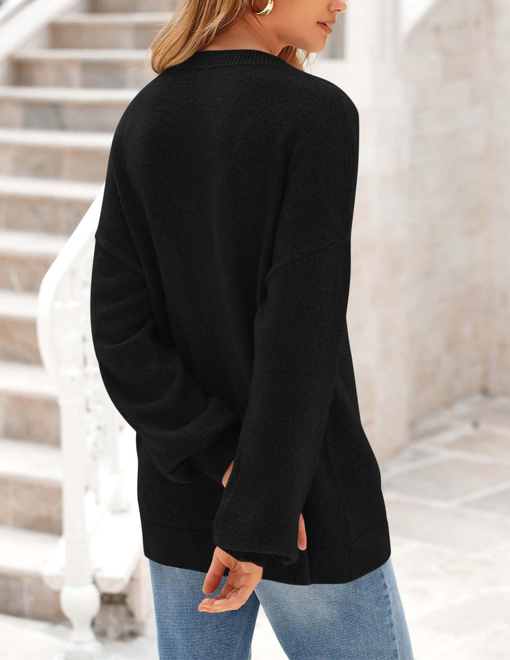 PRETTYGARDEN Women's Fall Sweaters Casual Crew Neck Long Sleeve Pullover Tops Ribbed Knit Loose Fit Winter Clothes