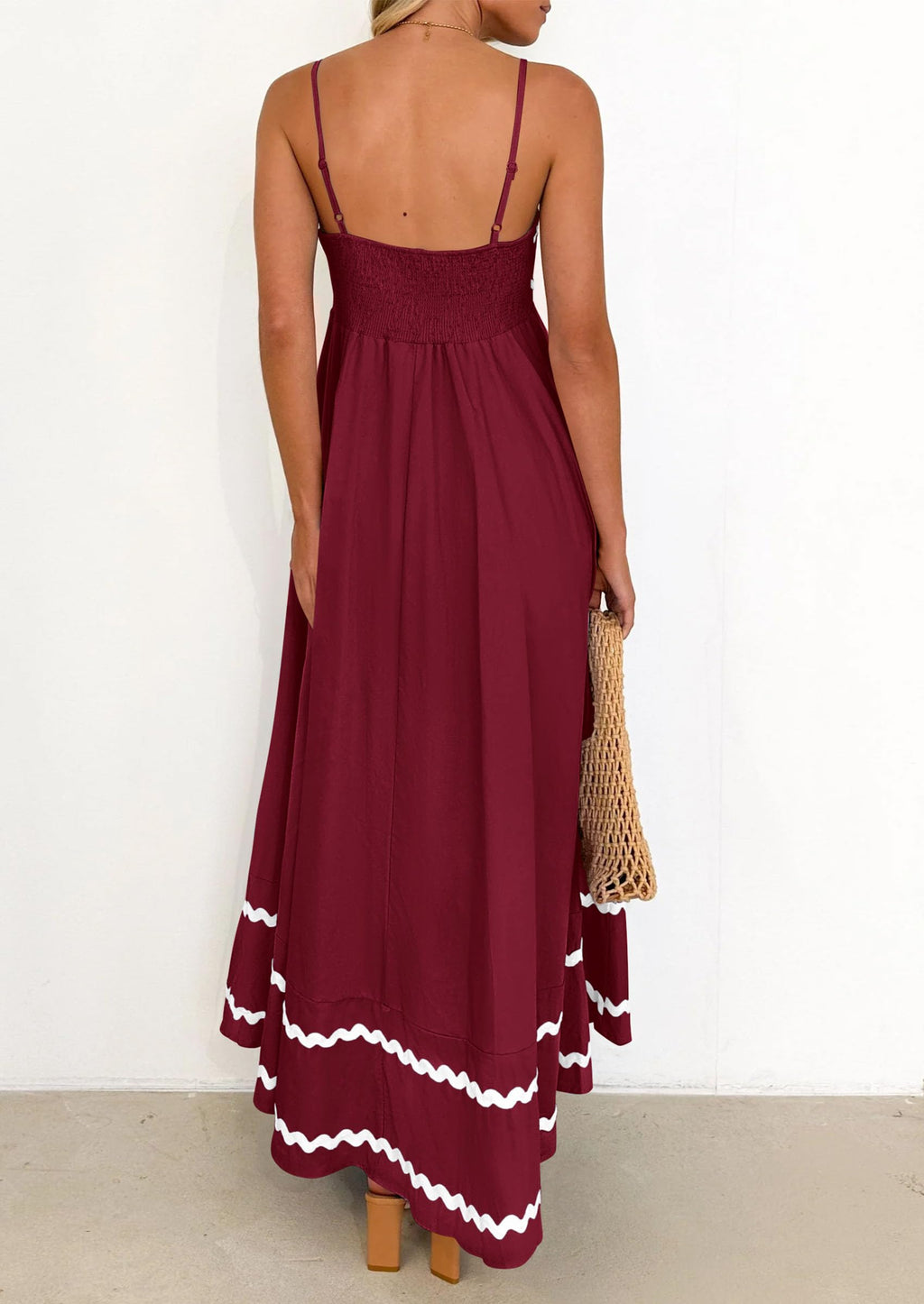 PRETTYGARDEN Women's Summer Flowy Maxi Dress Casual Sleeveless Spaghetti Strap Ruffle Beach Long Dresses