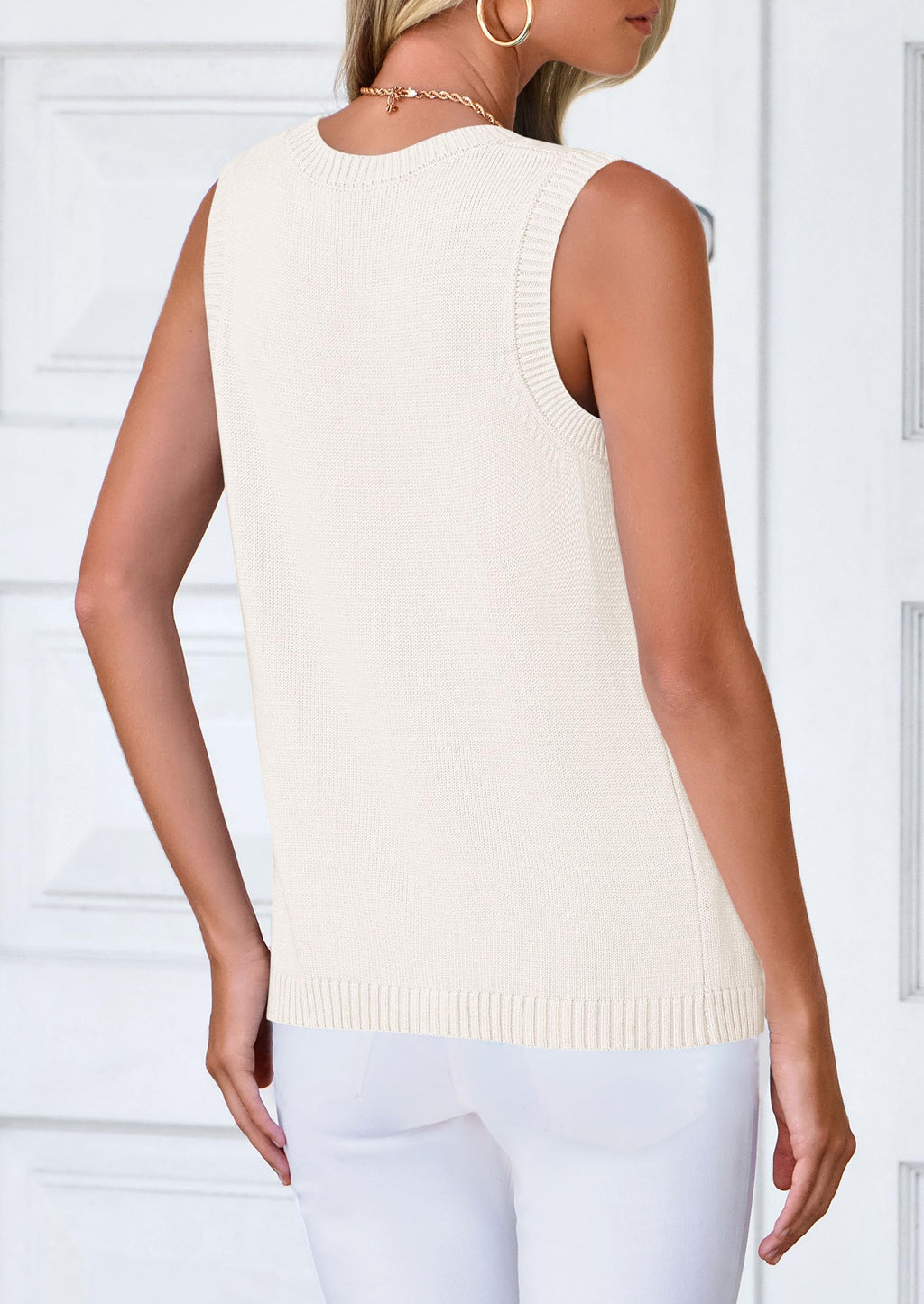 PRETTYGARDEN Sweater Vest Tops for Women Lightweight Summer Cardigan Sleeveless Button Up Knit Casual Spring Clothes