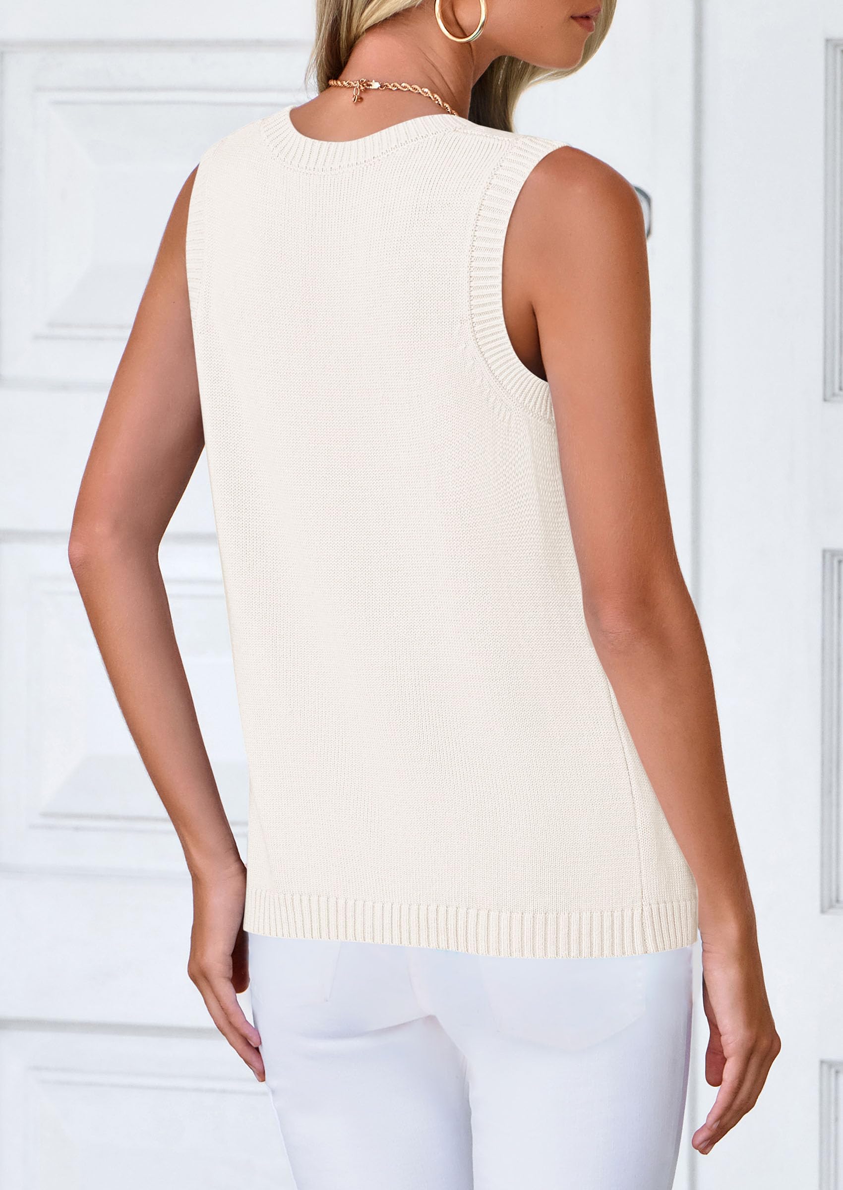 PRETTYGARDEN Sweater Vest Tops for Women Lightweight Summer Cardigan Sleeveless Button Up Knit Casual Spring Clothes