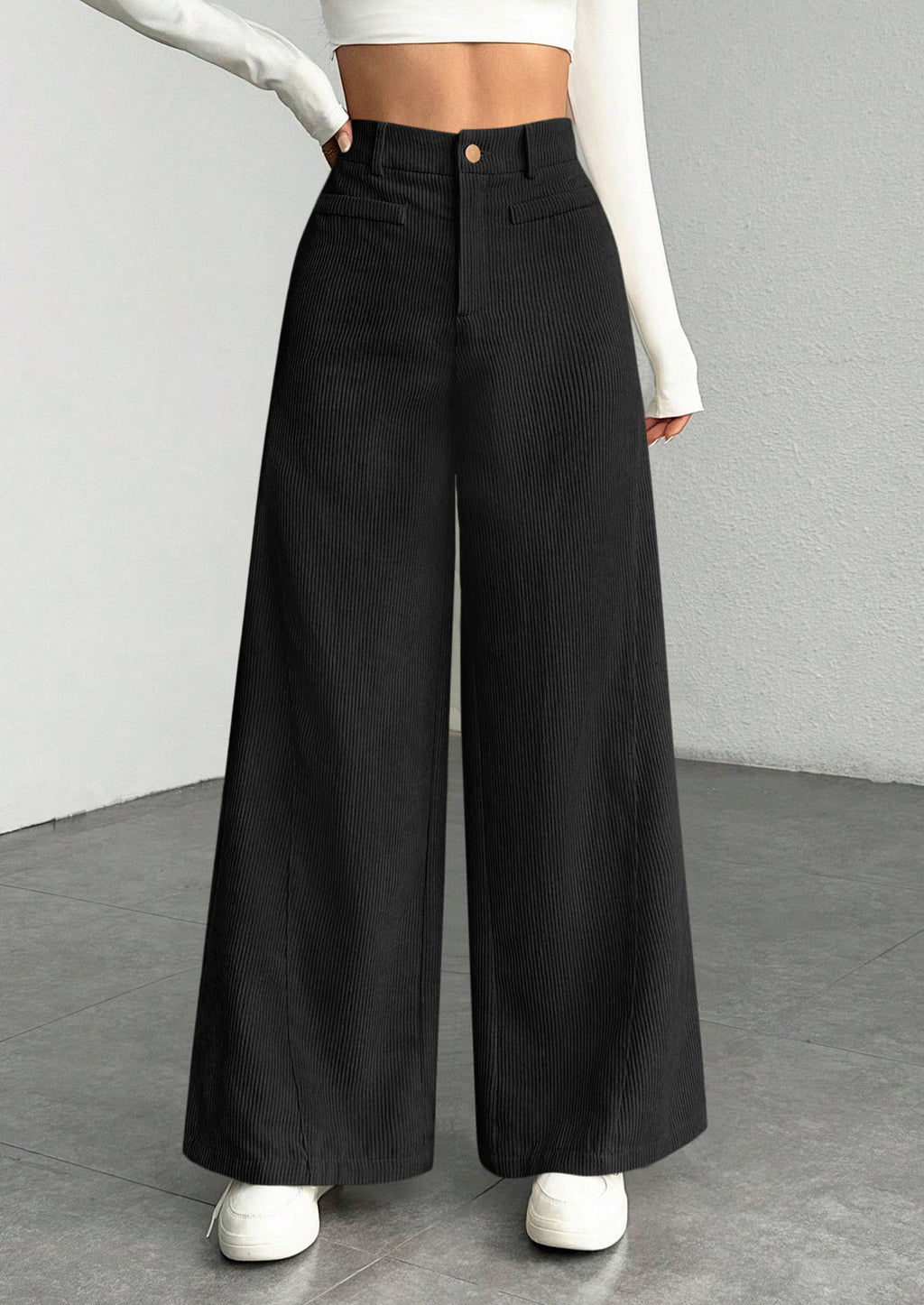 PRETTYGARDEN Women's High Waisted Corduroy Pants Casual