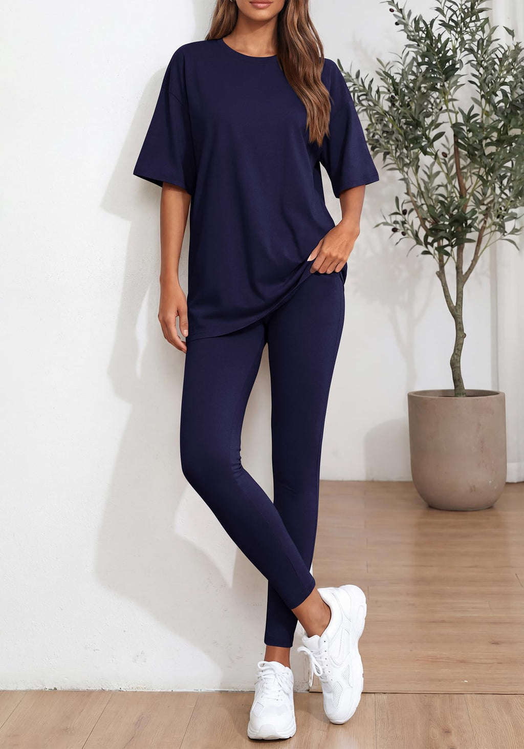 BTFBM Two Piece Lounge Set Women Spring Casual Oversized Shirts Leggings Matching Workout Airport Travel Outfits