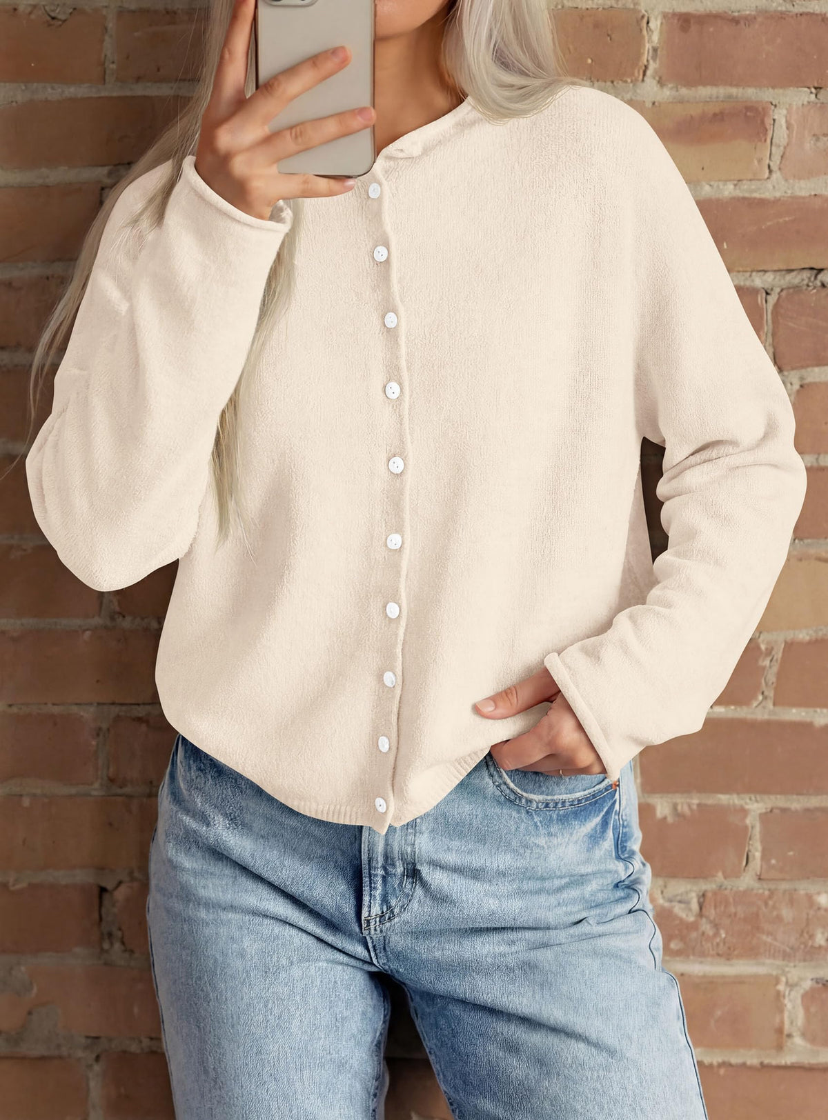 PRETTYGARDEN Button Up Cardigan for Women Knit Oversized Fall Sweaters