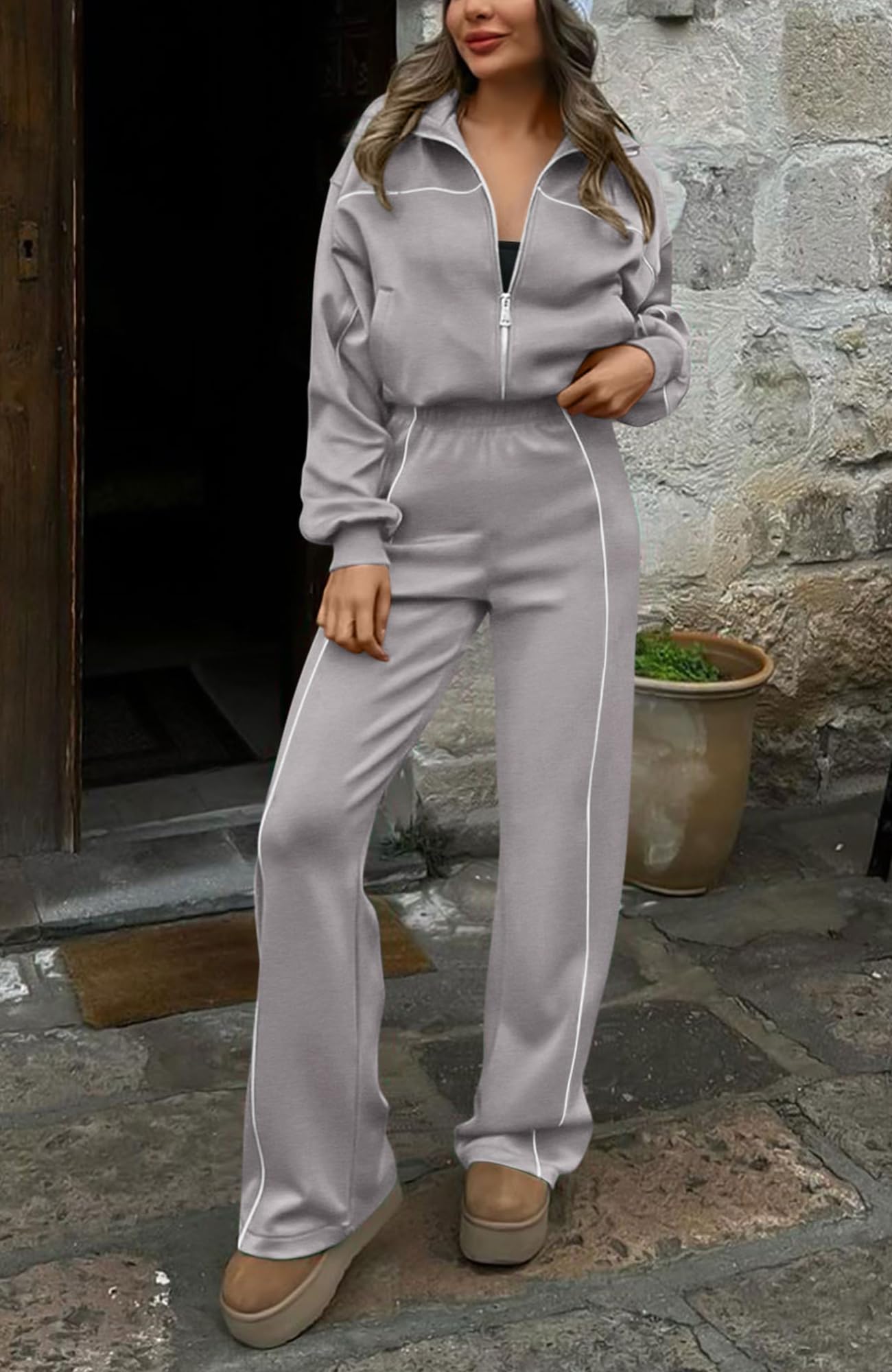 FreshPretty Womens Long Sleeve T Shirts Fall Clothes Ribbed Slim Fit Y2K Boat Neck Casual Going Out Tops Workout Outfits