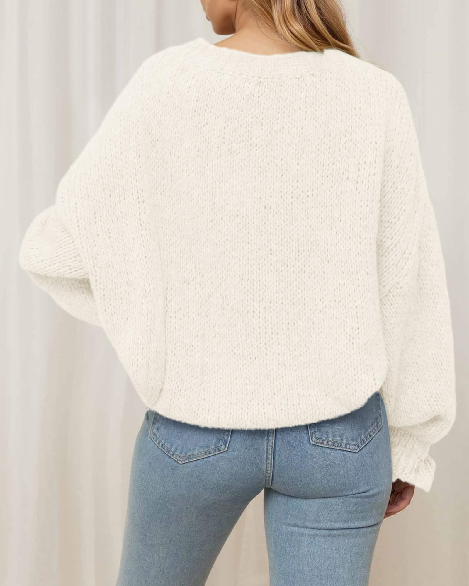 BTFBM Women's Oversized Sweater Crewneck Fall Winter Long Sleeve Fuzzy Warn Knit Pullover Sweaters Trendy Outfits
