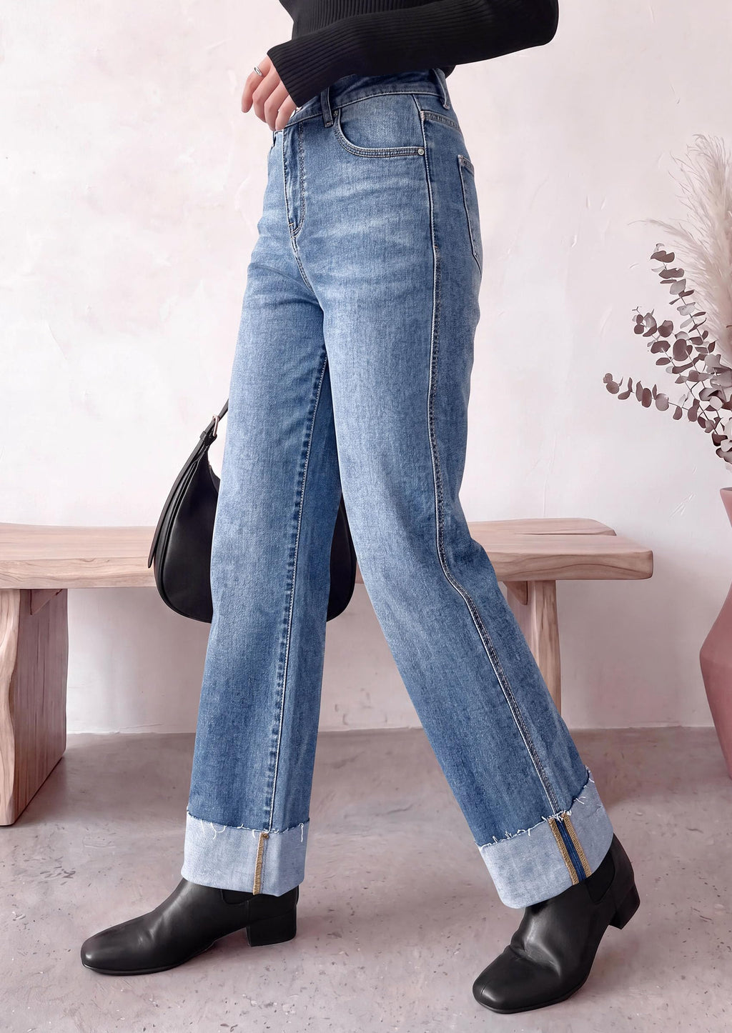 PRETTYGARDEN Women's Baggy Denim Jeans Wide Leg Pants
