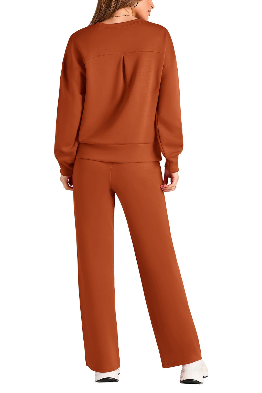 PRETTYGARDEN Womens 2 Piece Outfits Fall Long Sleeve Sweatshirt Wide Leg Pants Lounge Sets Winter Sweatsuits Tracksuit