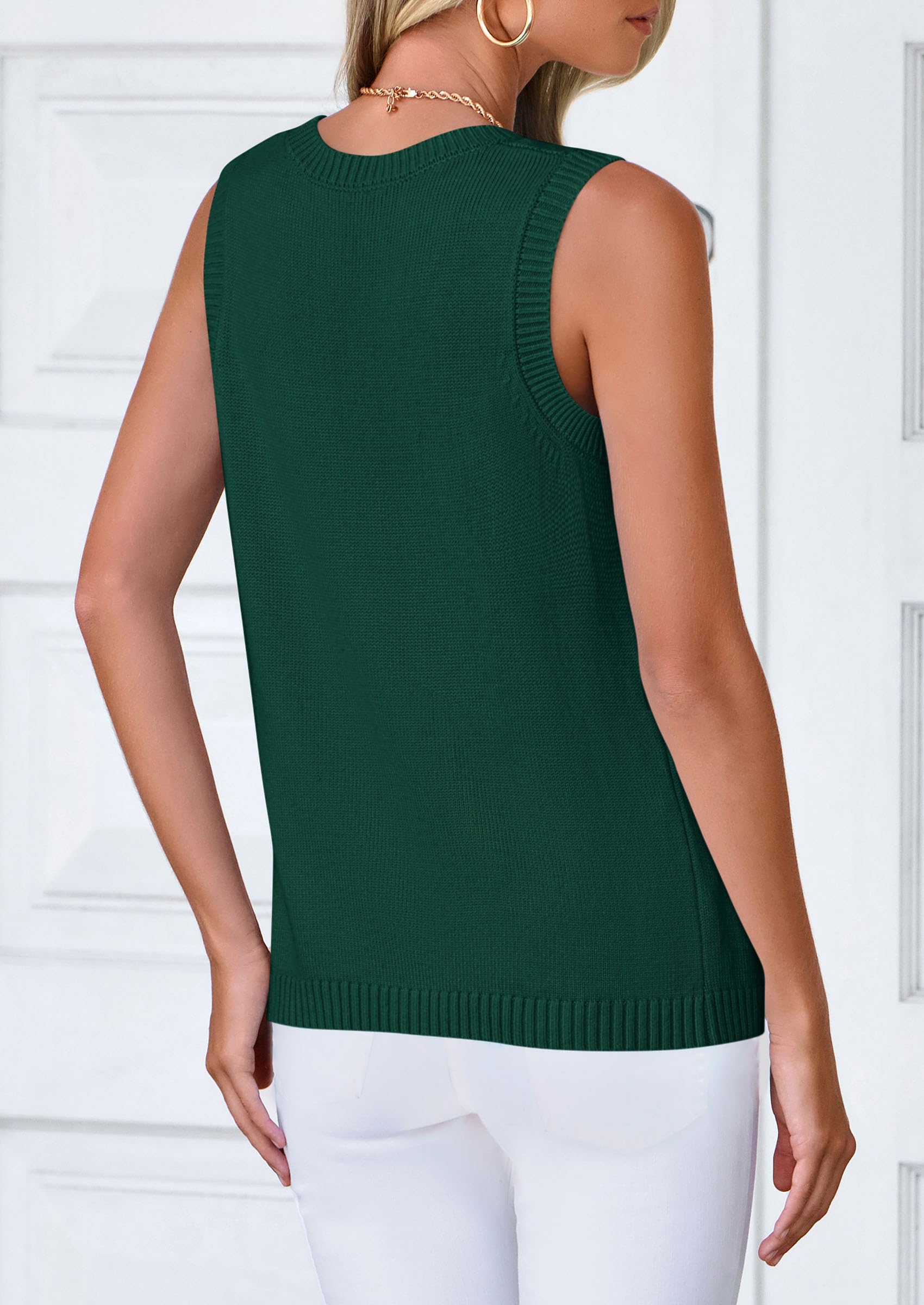 PRETTYGARDEN Sweater Vest Tops for Women Lightweight Summer Cardigan Sleeveless Button Up Knit Casual Spring Clothes