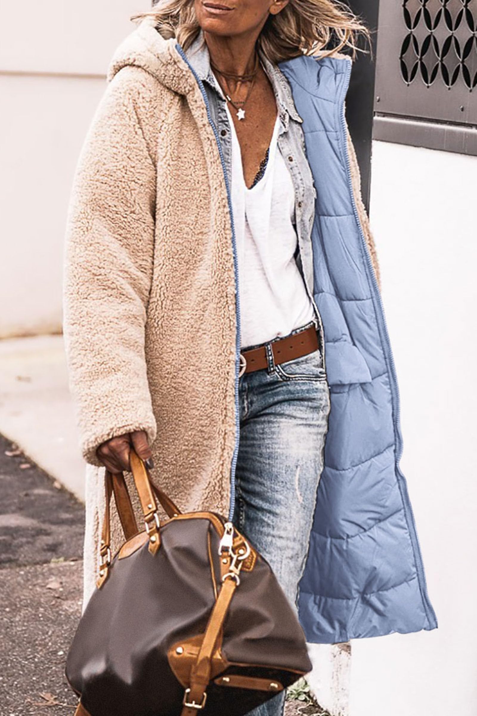 PRETTYGARDEN Women's Winter Fashion Clothes Oversized Shearling Fleece Long Coats Jackets