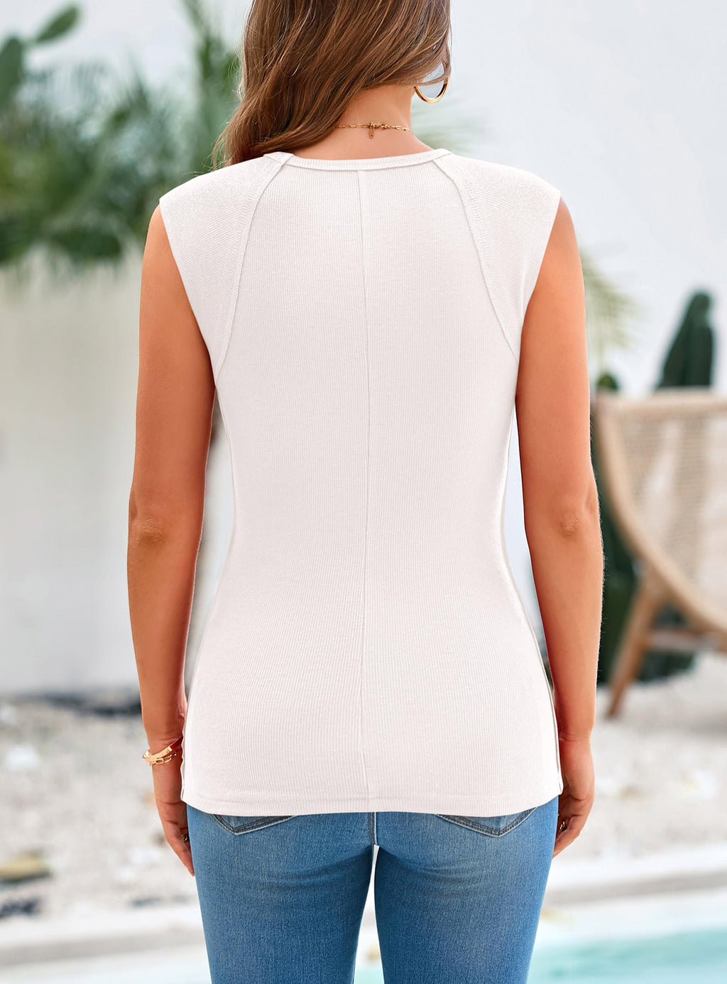 PRETTYGARDEN Women's Ribbed Tank Tops Summer Cap Sleeve Slim Fitted Knit Basic Casual Tee Shirts Trendy Fashion Clothes