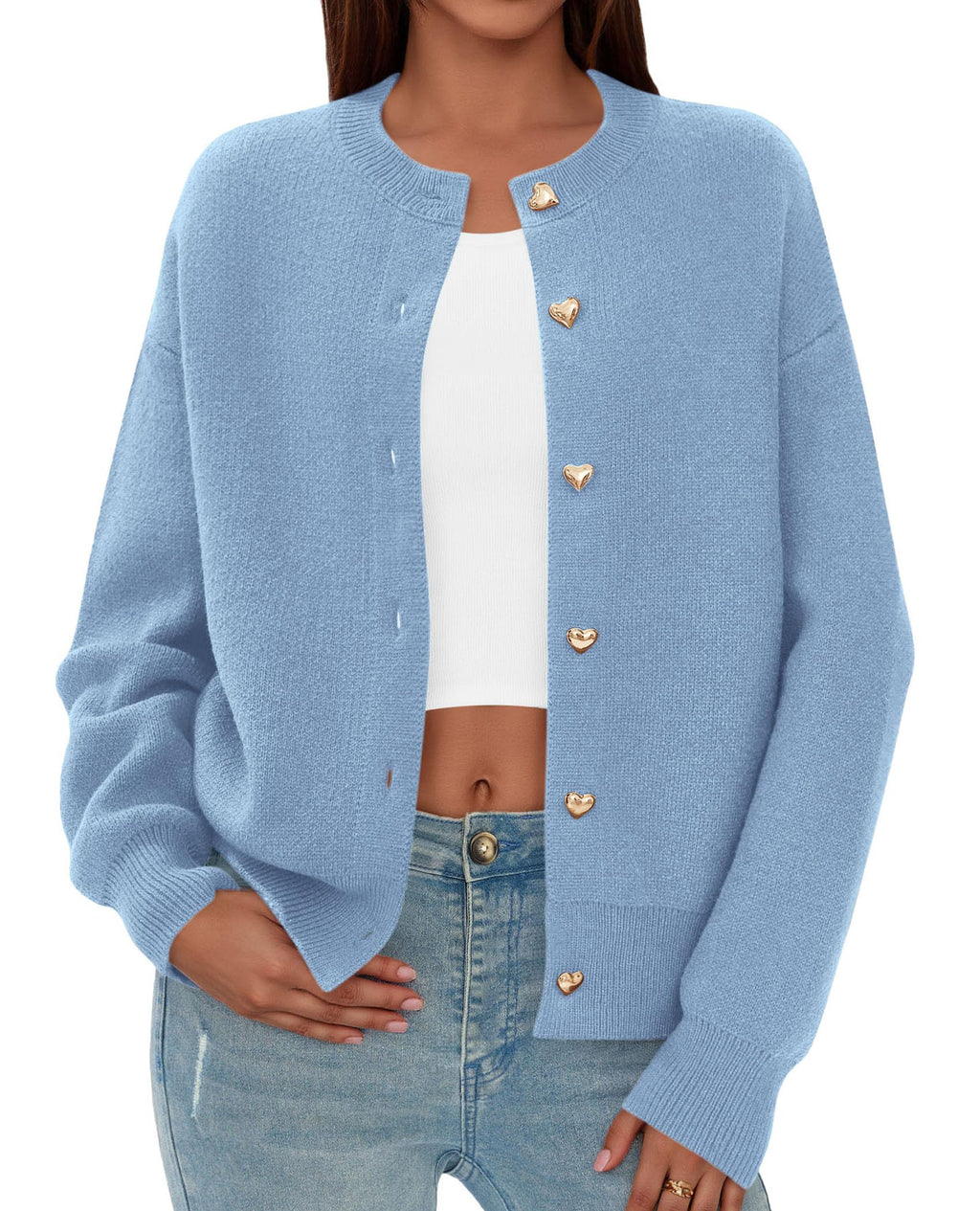 PRETTYGARDEN Cardigan for Women Fall Fashion Long Sleeve Trendy Button Down Work Office Sweaters Cute Winter Jacket