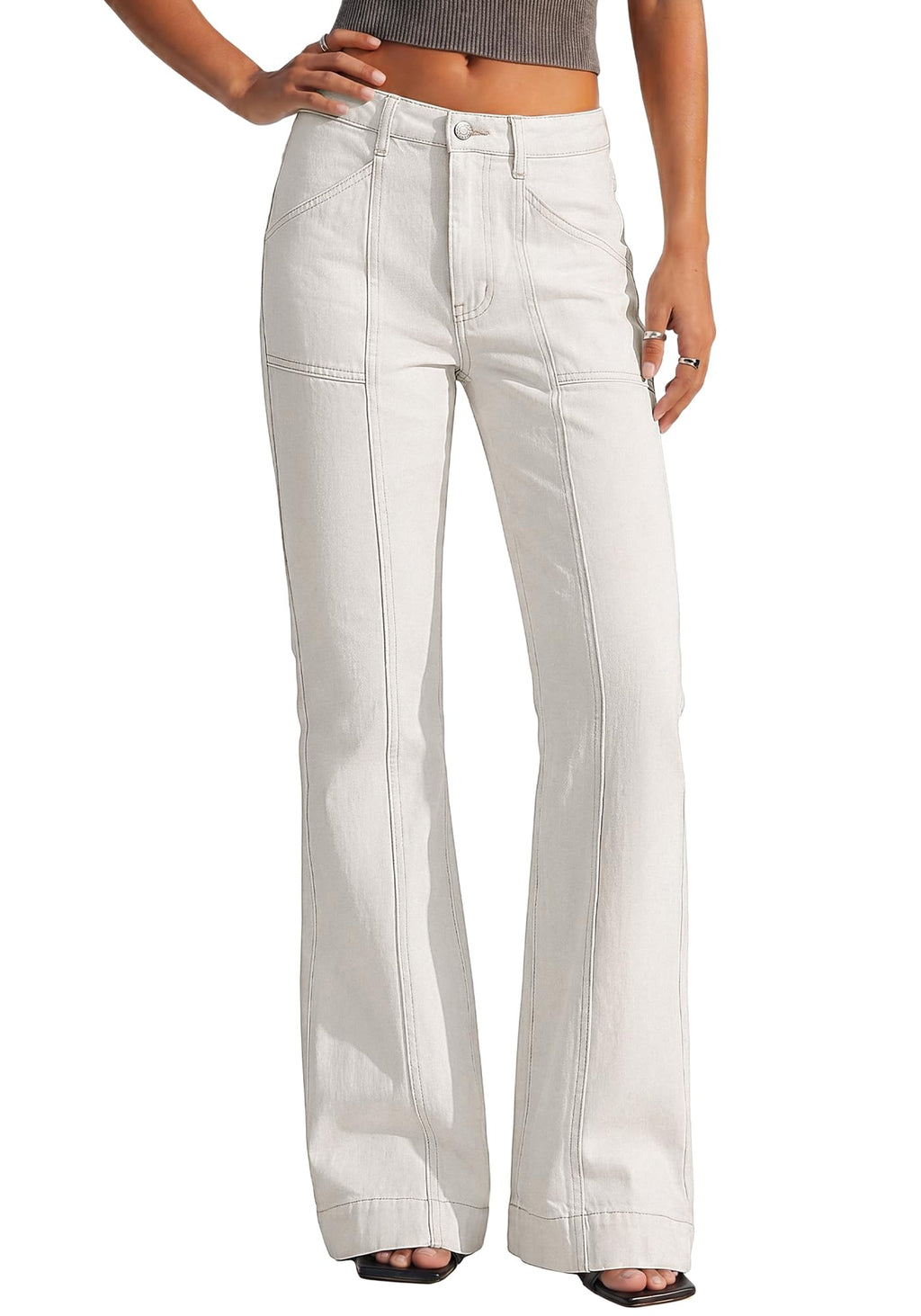 BTFBM Straight Leg Jeans for Women Stretchy Curve Appeal Pants Front Seam, Little Flare Bootcut Jean, High Waisted Denim Pockets, Travel Airport Outfits, Trendy Fall Fashion Clothing