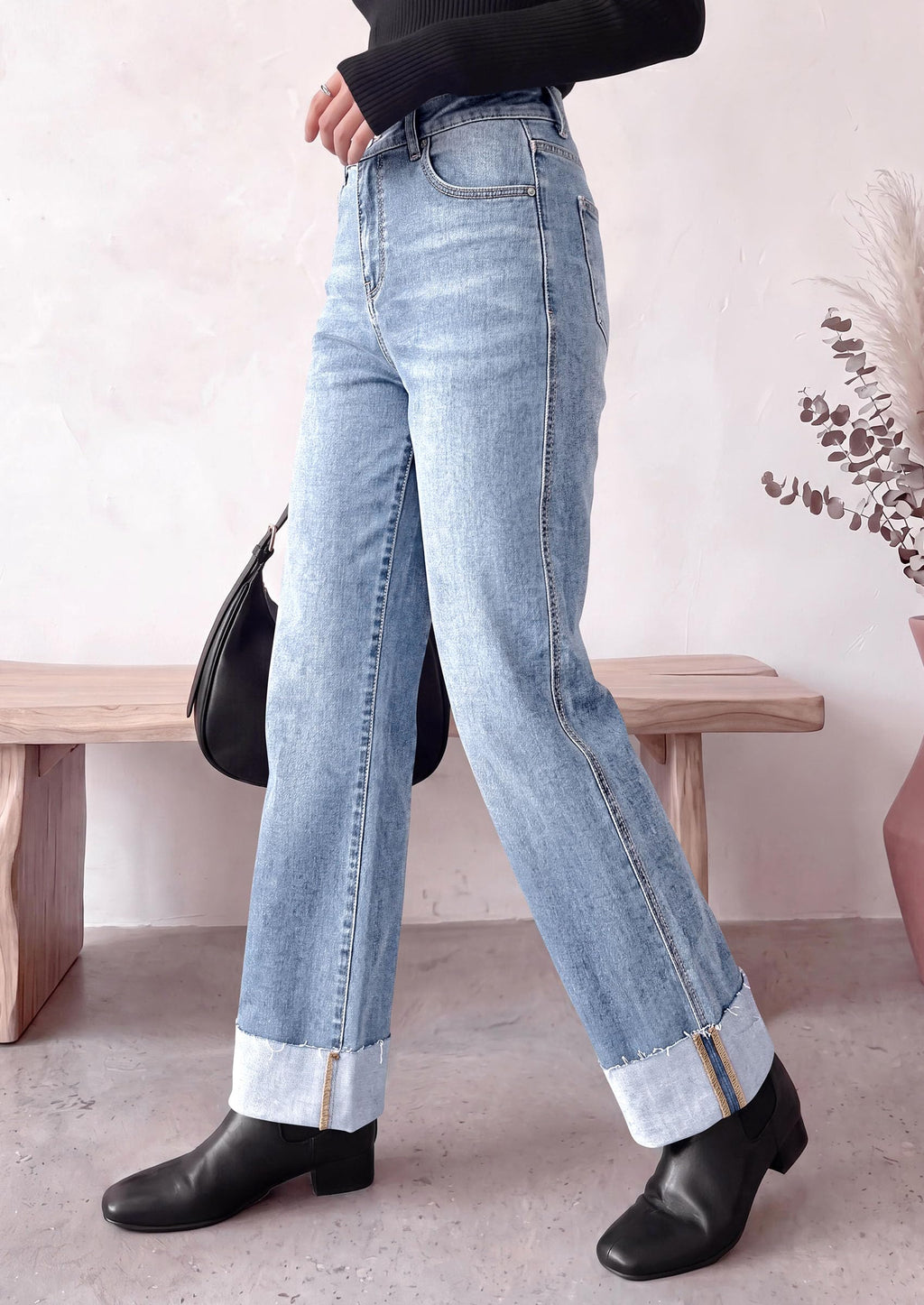 PRETTYGARDEN Women's Baggy Denim Jeans Wide Leg Pants