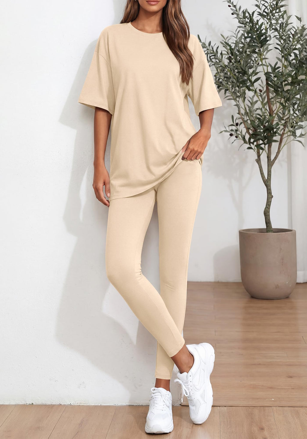 BTFBM Two Piece Lounge Set Women Spring Casual Oversized Shirts Leggings Matching Workout Airport Travel Outfits