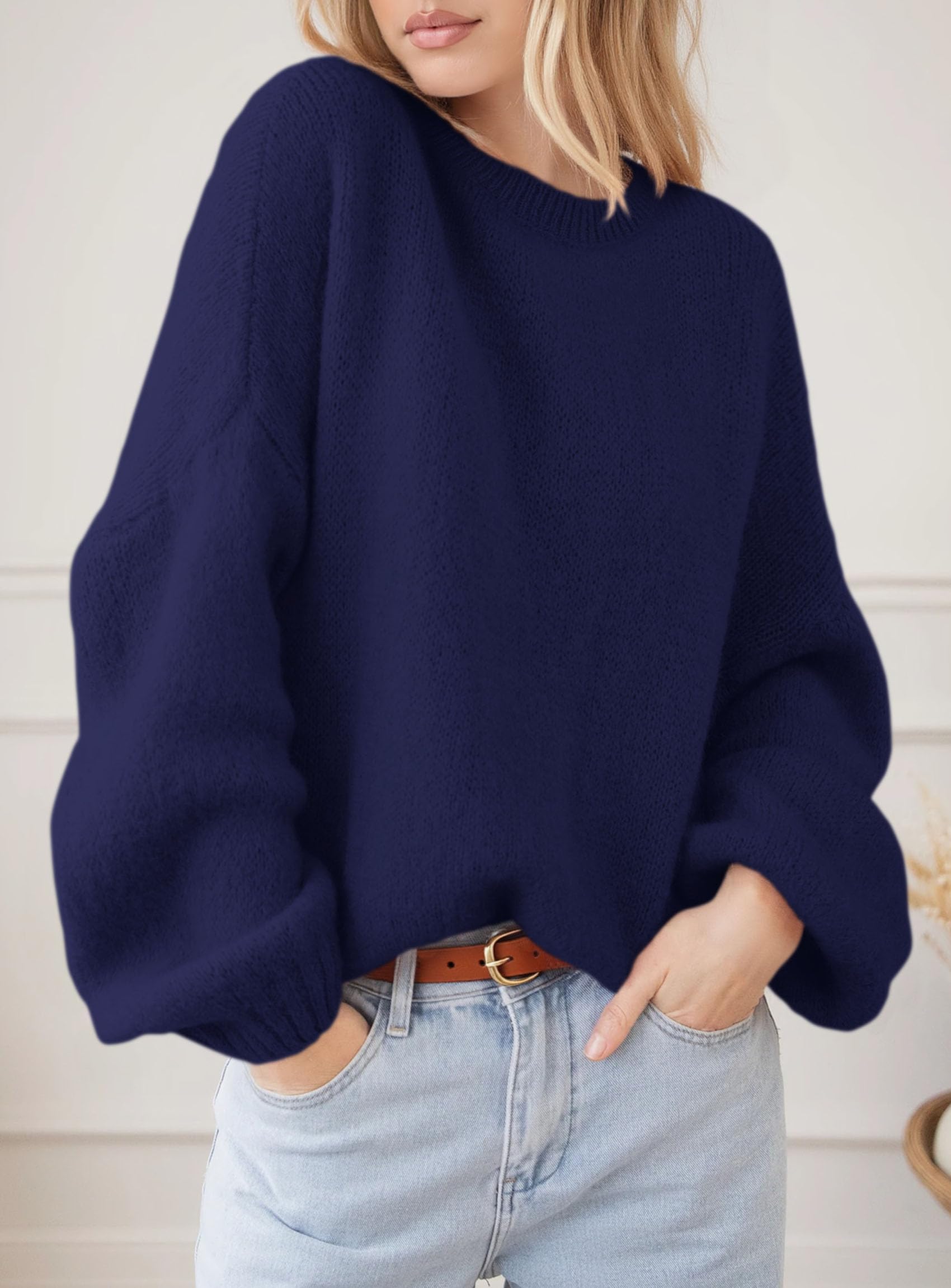 PRETTYGARDEN Women's Fall Oversized Sweaters Dressy Casual Long Sleeve Chunky Knit Winter Pullover Tops 2026 Holiday Outfits
