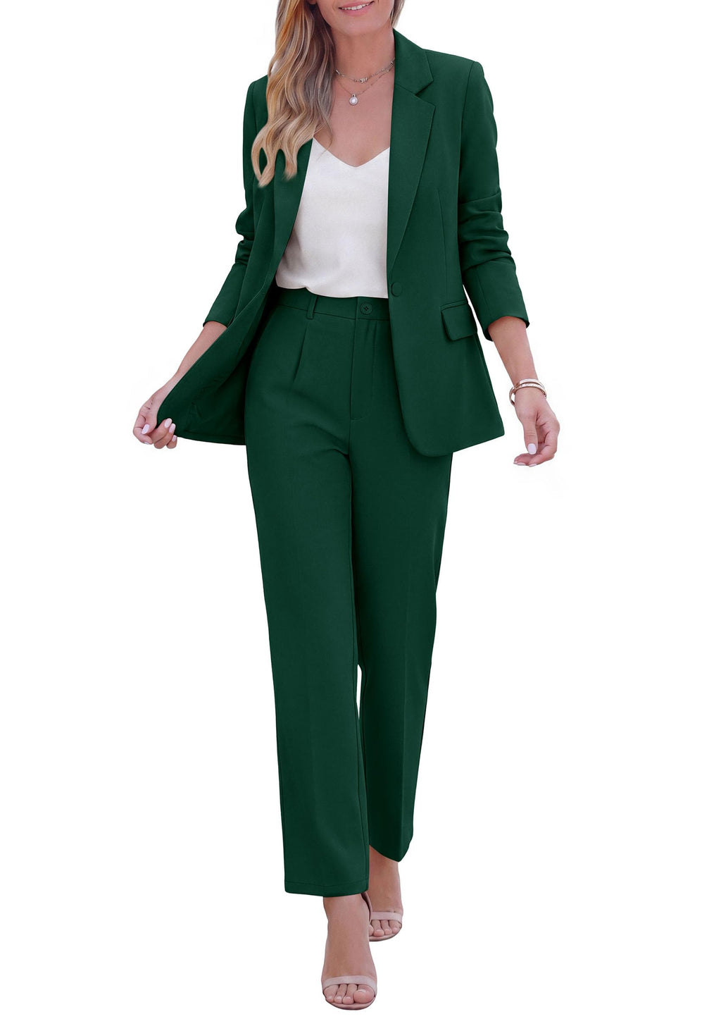 PRETTYGARDEN Two Piece Sets for Women Dressy Pant Suits
