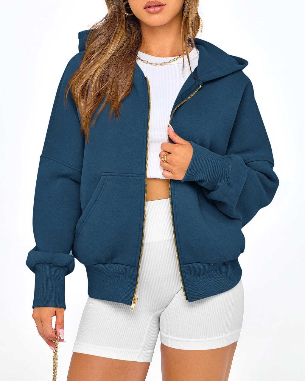 BTFBM Hoodies For Women Sweatshirt Fall Fashion Clothing Long Sleeve Fleece Jacket Winter Outfits Y2k Zip Up Hoodie