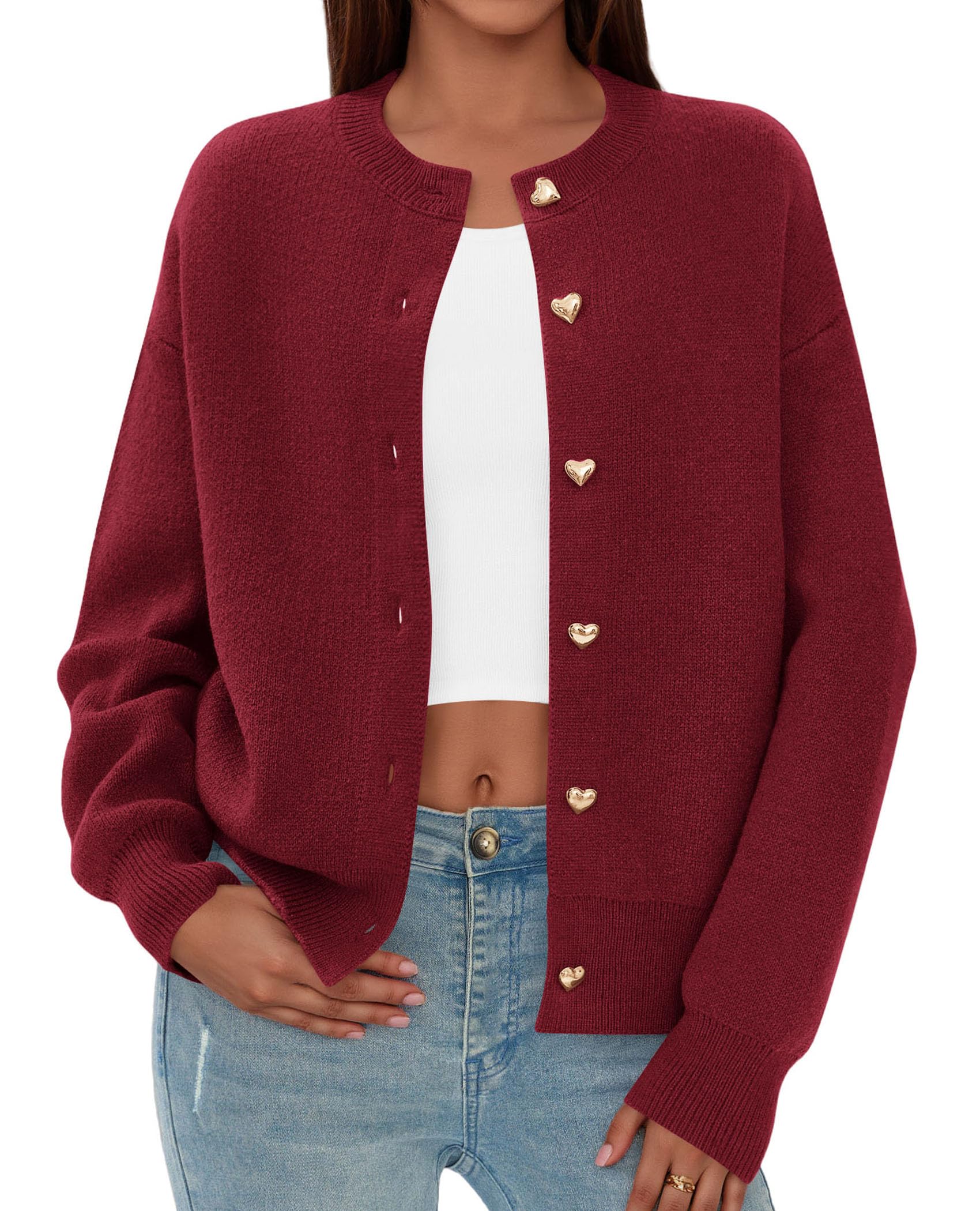 PRETTYGARDEN Cardigan for Women Fall Fashion Long Sleeve Trendy Button Down Work Office Sweaters Cute Winter Jacket