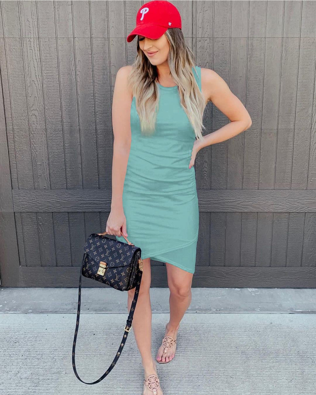 FreshPretty Women Summer Dresses Sleeveless Tank Ruched Bodycon Sundresses for Women Party Beach Mini Casual Spring Dress