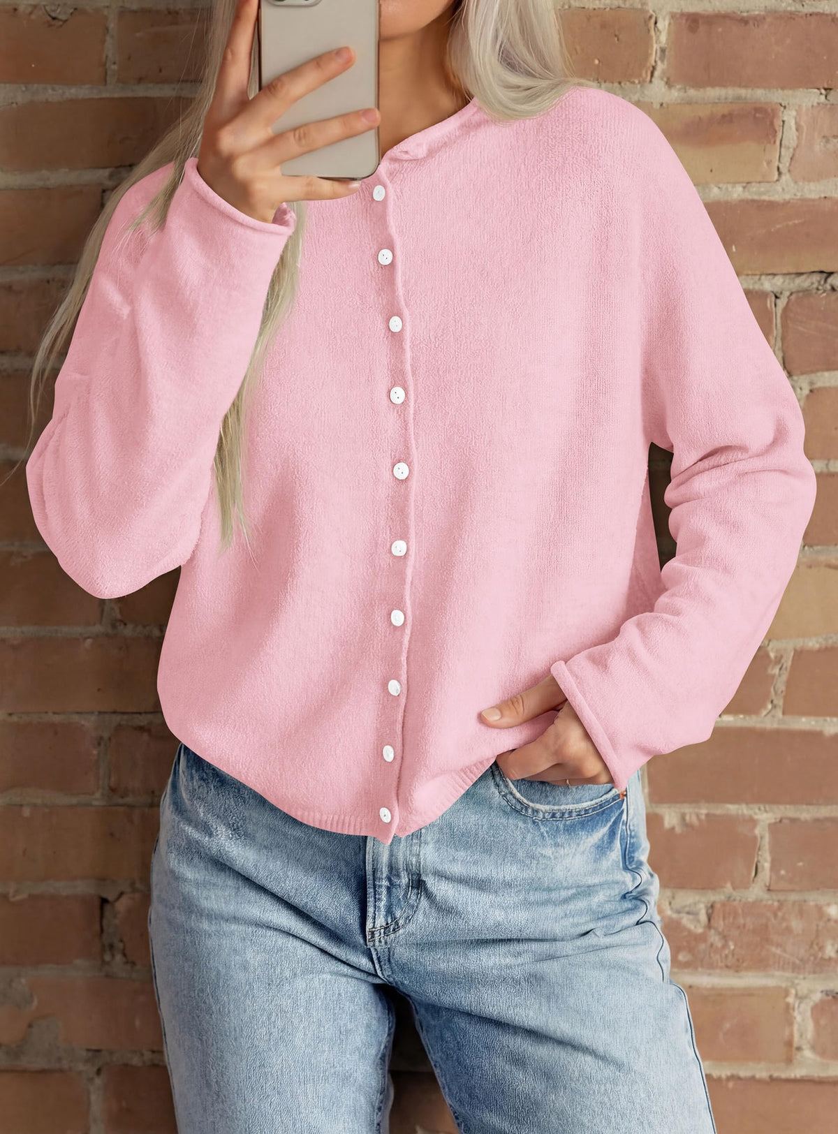 PRETTYGARDEN Button Up Cardigan for Women Knit Oversized Fall Sweaters
