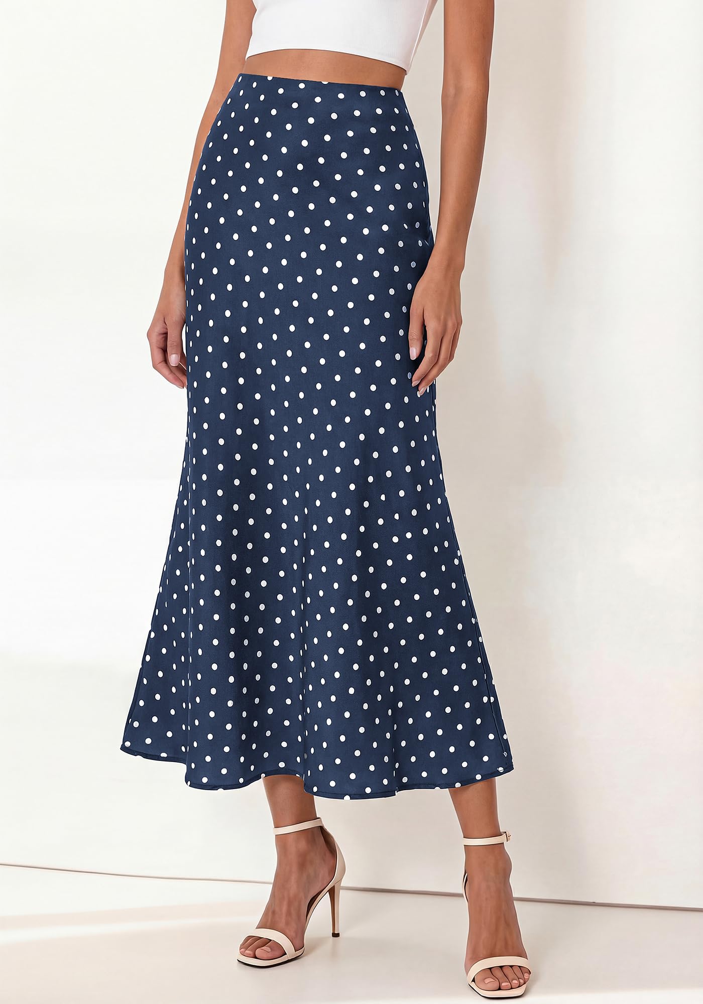 BTFBM Maxi Skirts for Women Summer Spring Boho Lightweight A Line High Waisted Wedding Guest Party Silk Midi Skirt