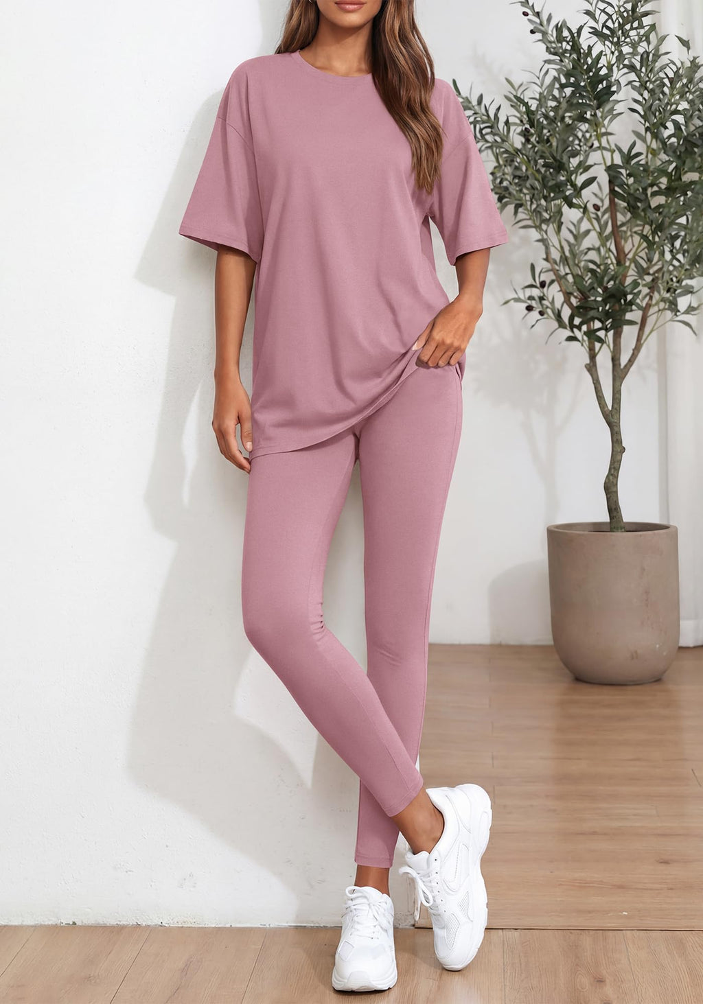BTFBM Two Piece Lounge Set Women Spring Casual Oversized Shirts Leggings Matching Workout Airport Travel Outfits