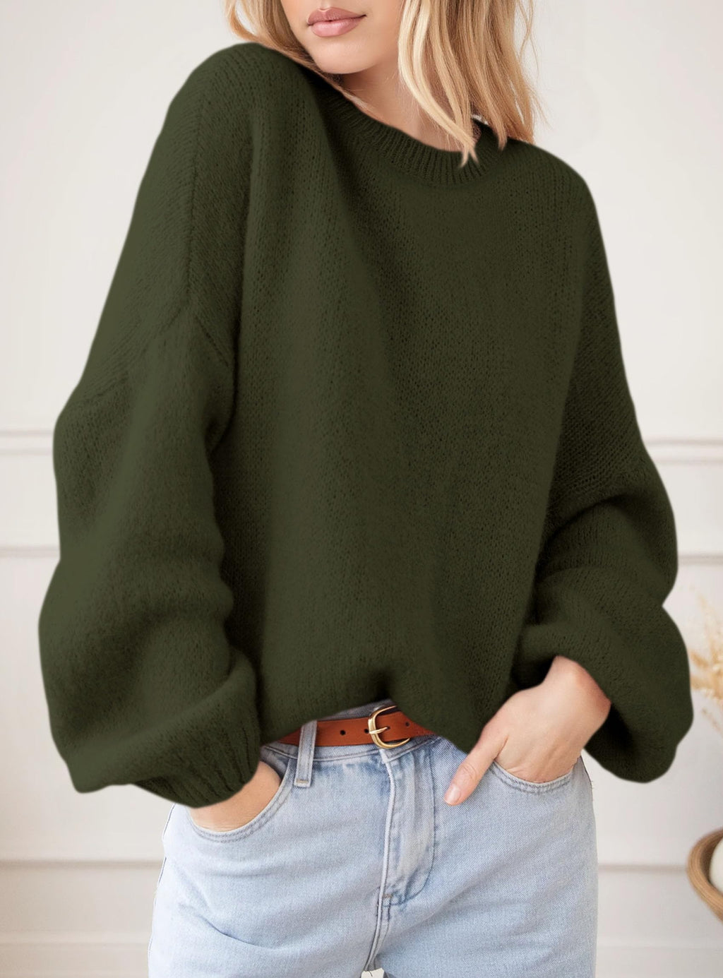 PRETTYGARDEN Women's Fall Oversized Sweaters Dressy Casual Long Sleeve Chunky Knit Winter Pullover Tops 2026 Holiday Outfits