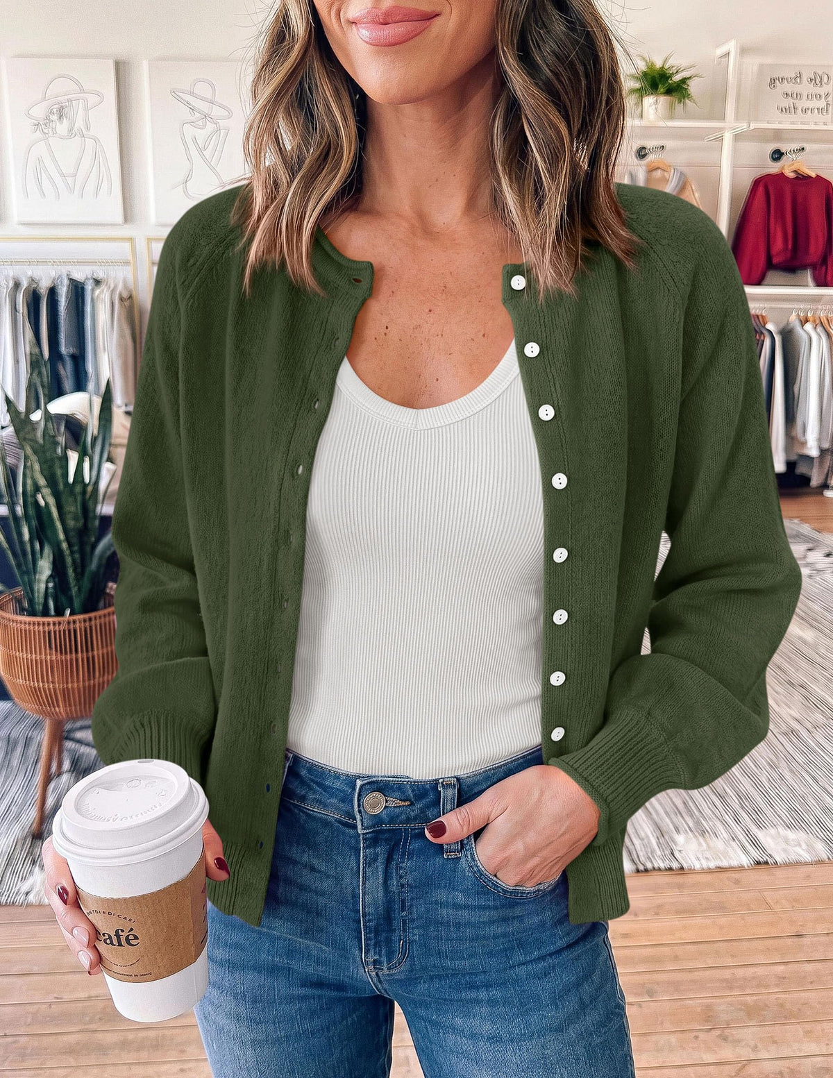PRETTYGARDEN Women's Knit Cardigan Lightweight Cozy Sweaters Comfy Long Sleeve Work Tops, Button Down Shirts, Rolled Edges, Casual Fall Clothes for Going Out, Holiday, Winter Layering