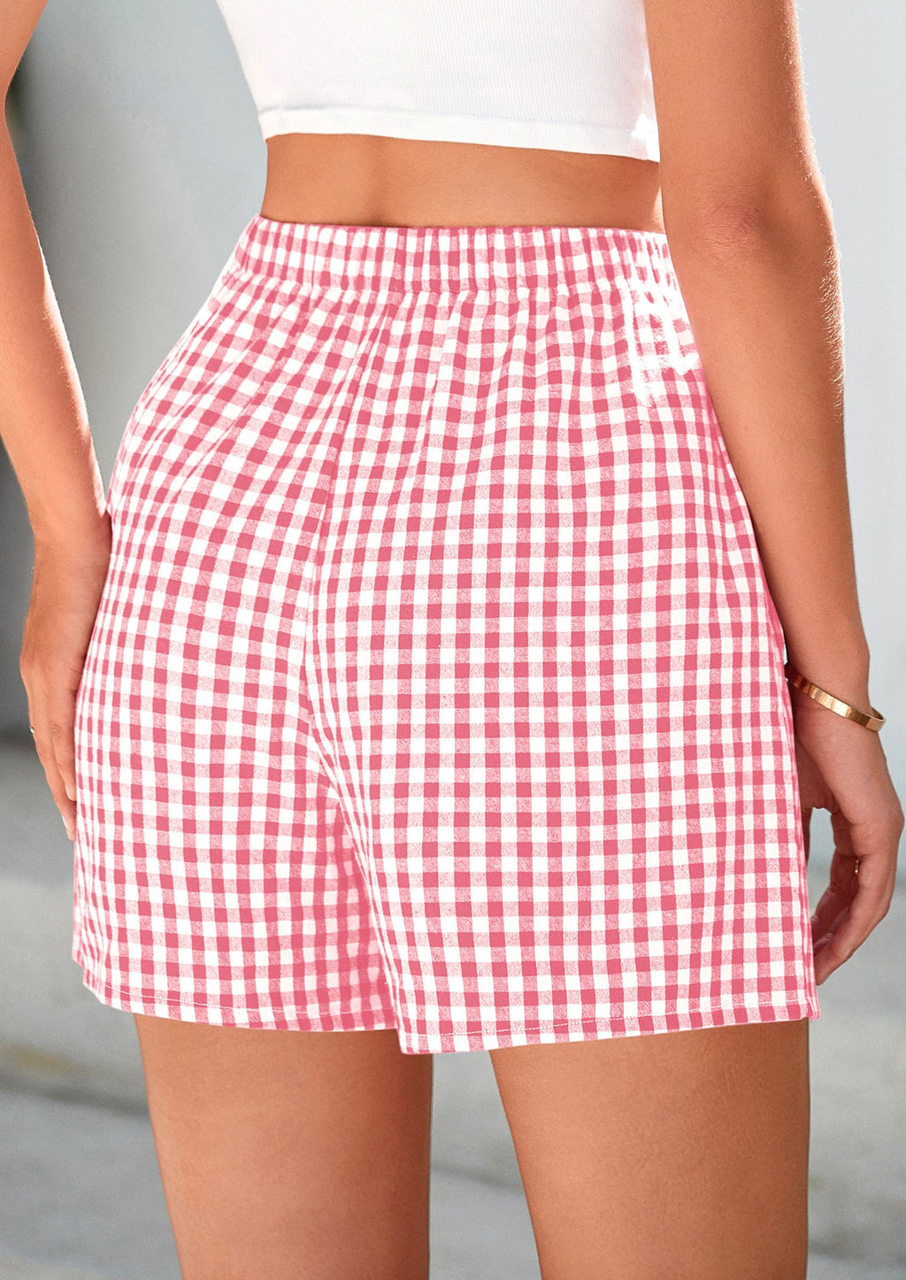 PRETTYGARDEN Womens Shorts Boxers Summer Gingham Pajama Lounge Sleep Y2K Plaid Pj Shorts Beach Bottoms