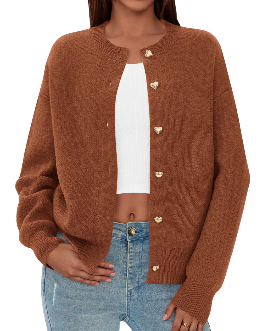 PRETTYGARDEN Cardigan for Women Fall Fashion Long Sleeve Trendy Button Down Work Office Sweaters Cute Winter Jacket
