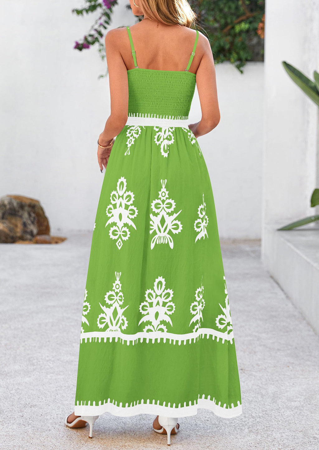PRETTYGARDEN Summer Dress for Women Floral Sundress Spaghetti Strap Flowy Beach Vacation Boho Maxi Dresses