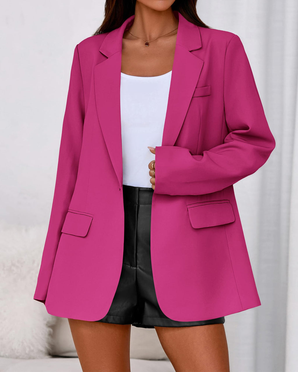 BTFBM Blazers for Women Spring Business Casual Clothes Open Front Oversized Winter Coats Work Office Suit Jackets