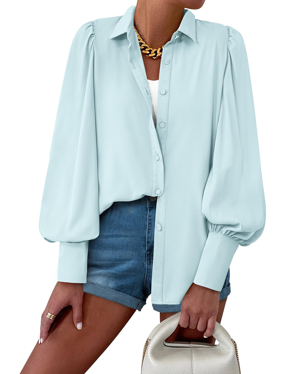 BTFBM Women Fashion Button Down Shirts V Neck Boho Printed Long Sleeve Blouses Dressy Casual Spring Fall Tops