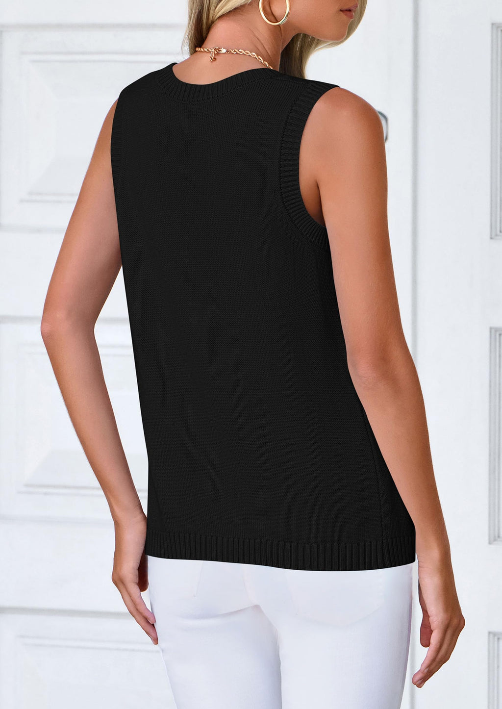 PRETTYGARDEN Sweater Vest Tops for Women Lightweight Summer Cardigan Sleeveless Button Up Knit Casual Spring Clothes