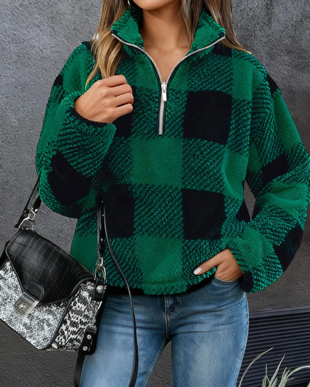BTFBM Womens Sweatshirt Sherpa Quarter Zip Pullover Fall Winter Long Sleeve Fleece Sweaters Hoodies Sweatshirts Clothes