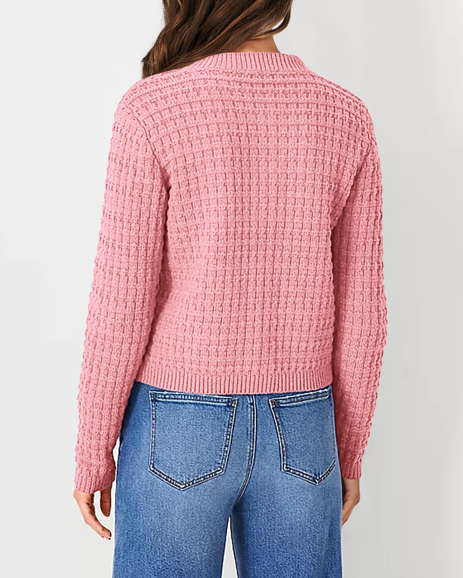 PRETTYGARDEN Women's Knit Cardigan Sweaters Casual Long Sleeve Open Front Button Down Trendy Jackets Outerwear